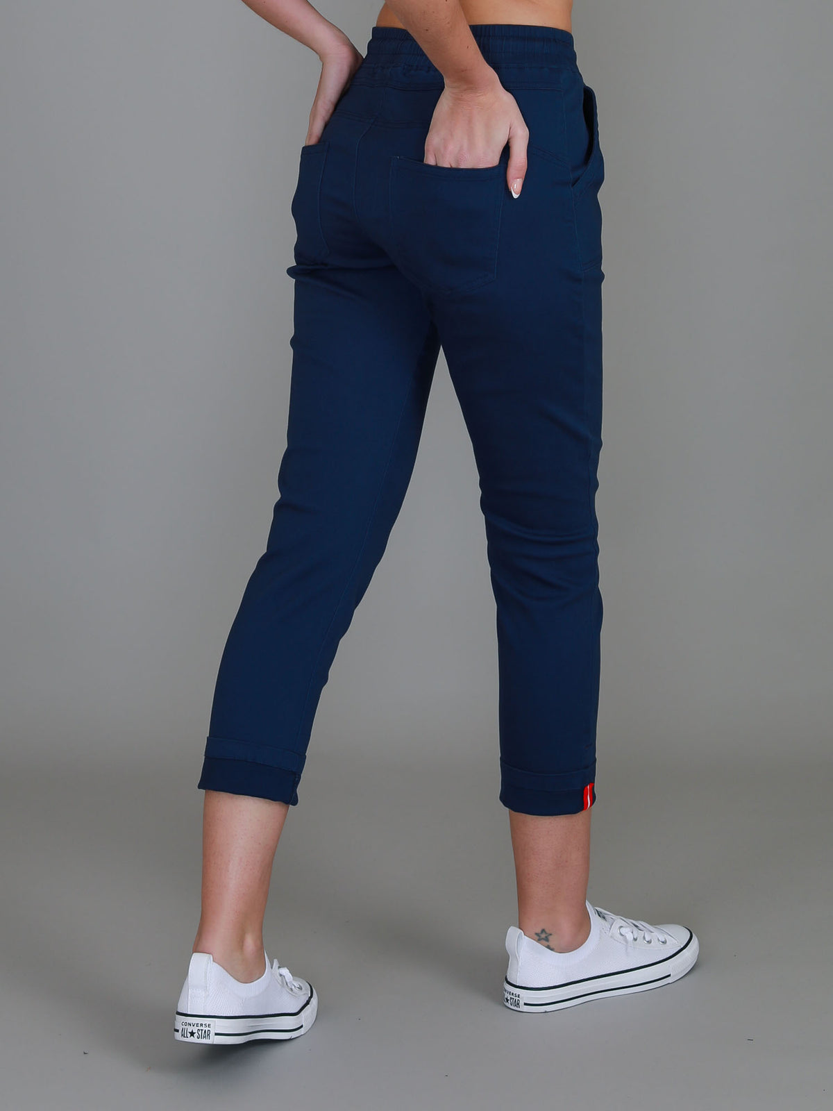 navy trousers womens