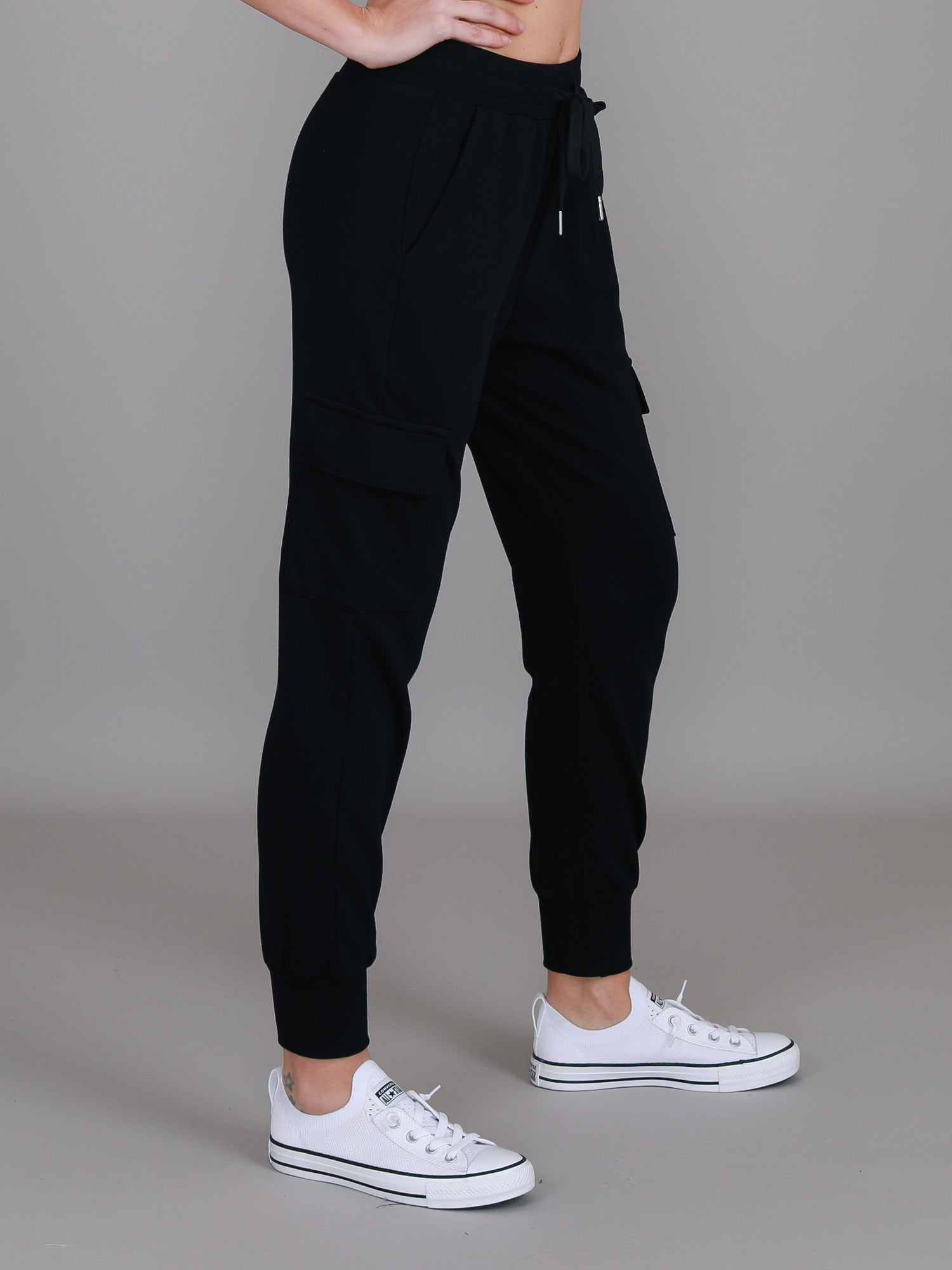 black cargos women #color_black