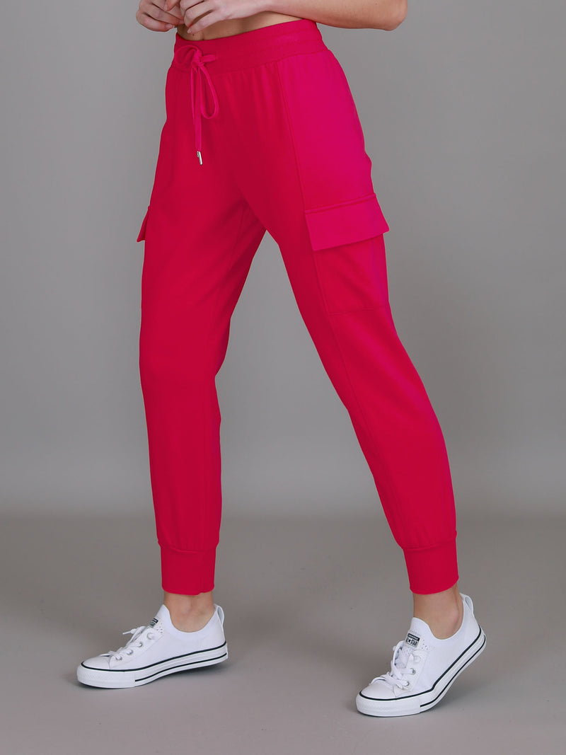 summer cargo pants #color_pink flash