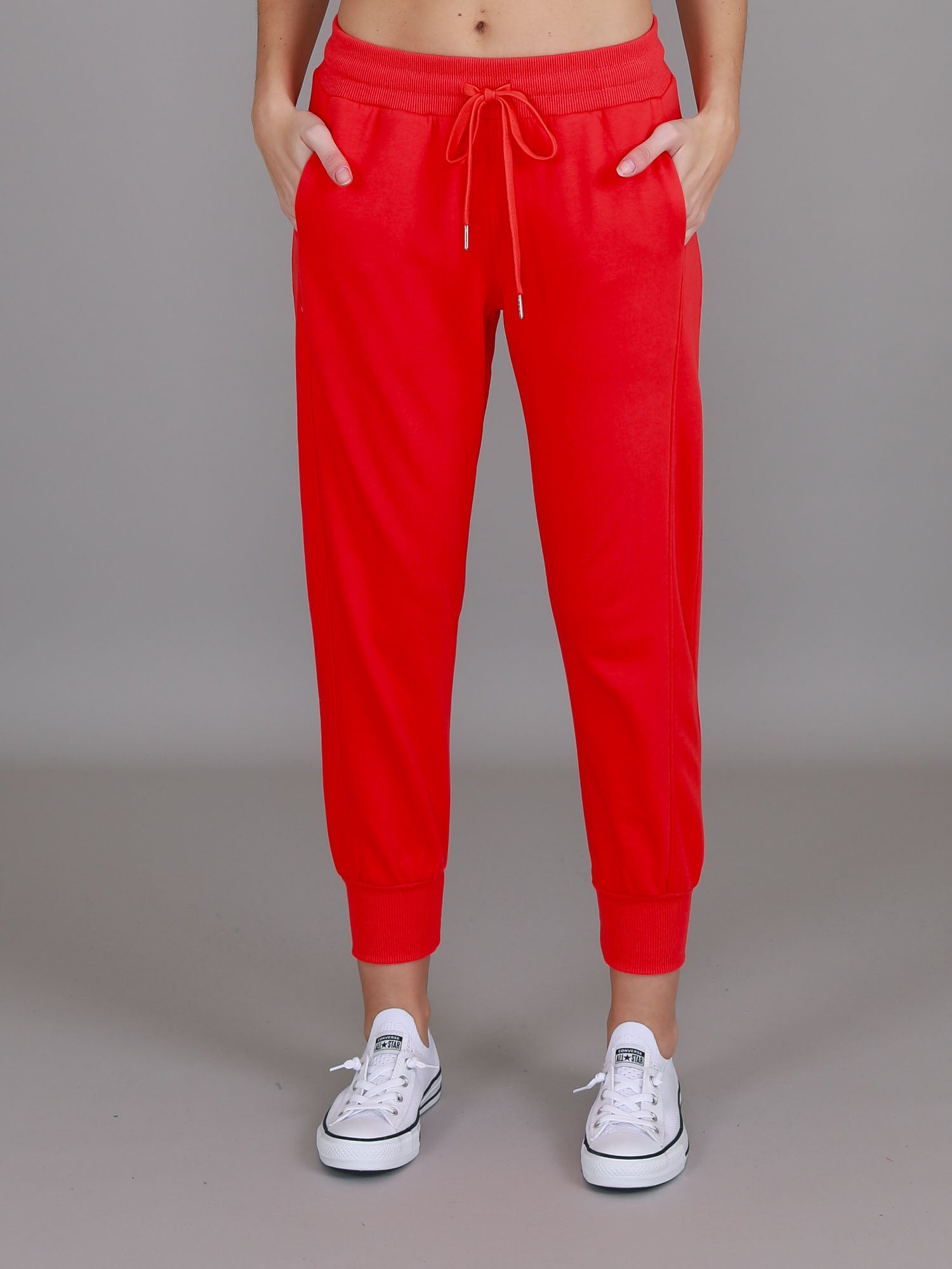 red sweatpants outfit #color_strawberry