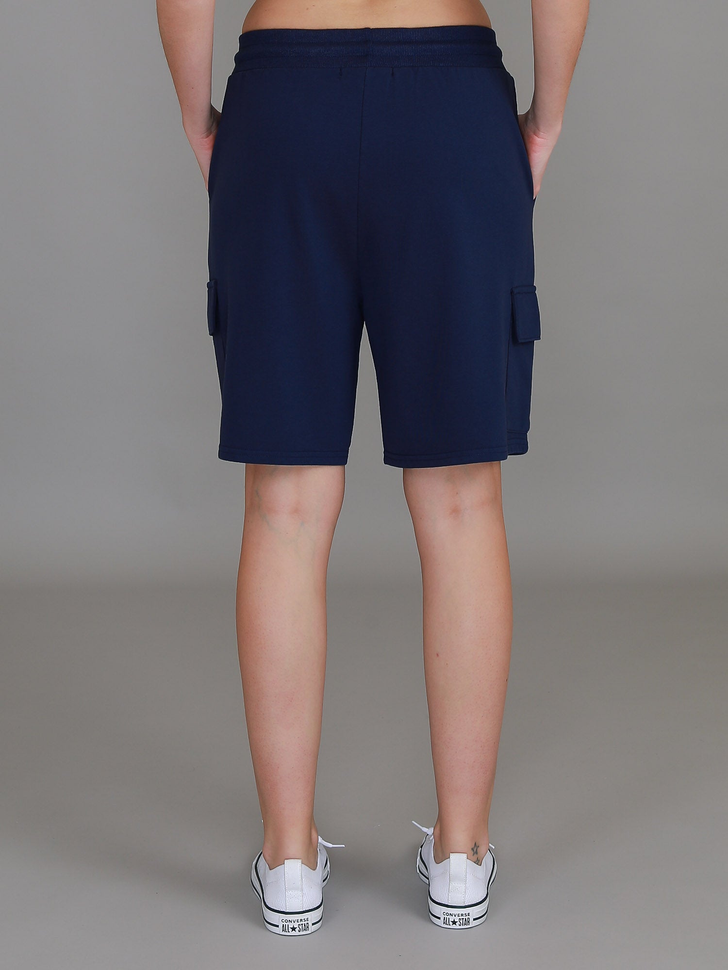 women shorts knee length #color_navy