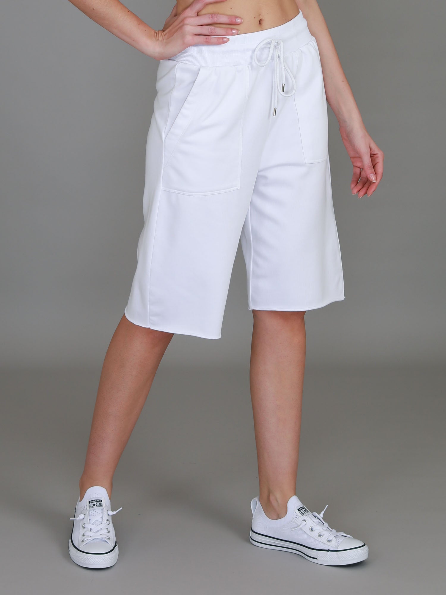 ladies white shorts #color_white