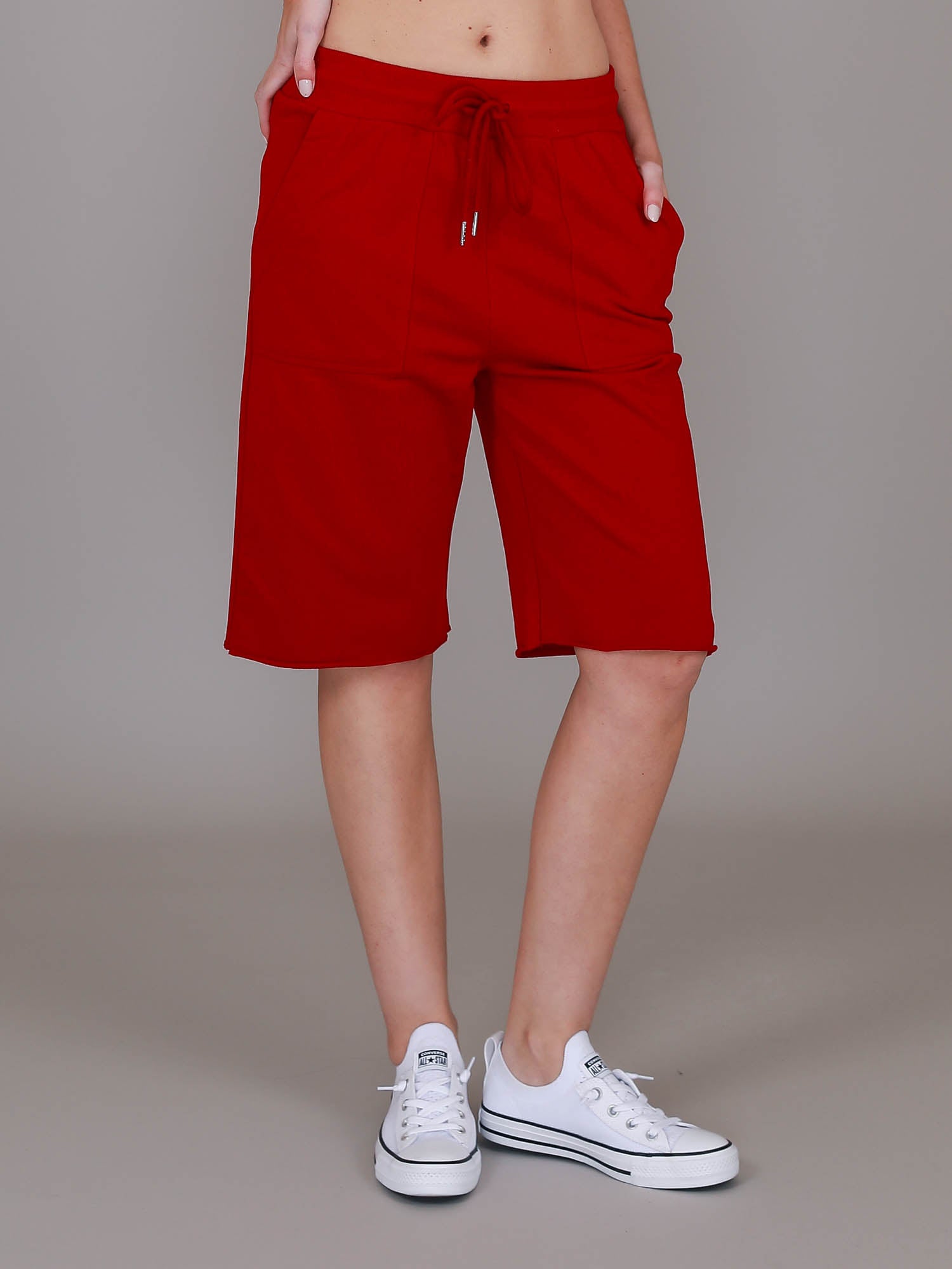 ladies red shorts #color_rio red