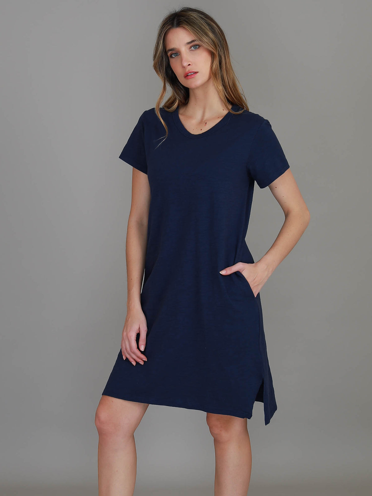 navy tshirt dress women