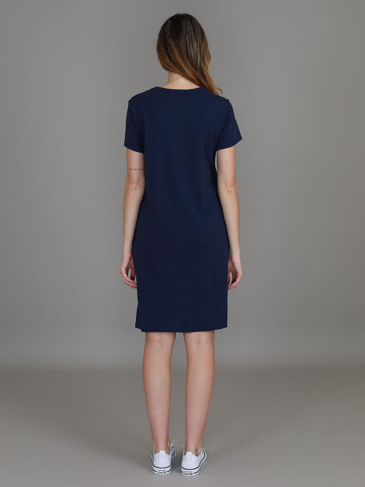 womens navy t shirt dress