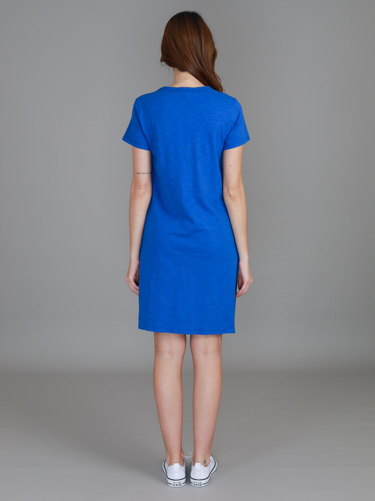 blue t shirt dress women