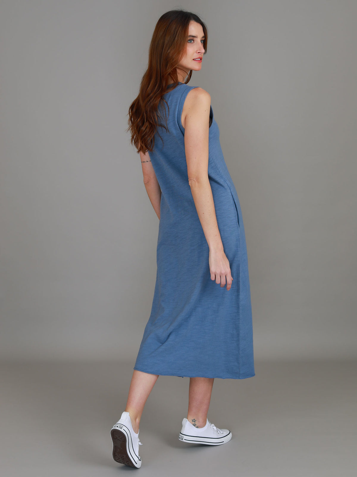 pigeon midi dress sleeveless