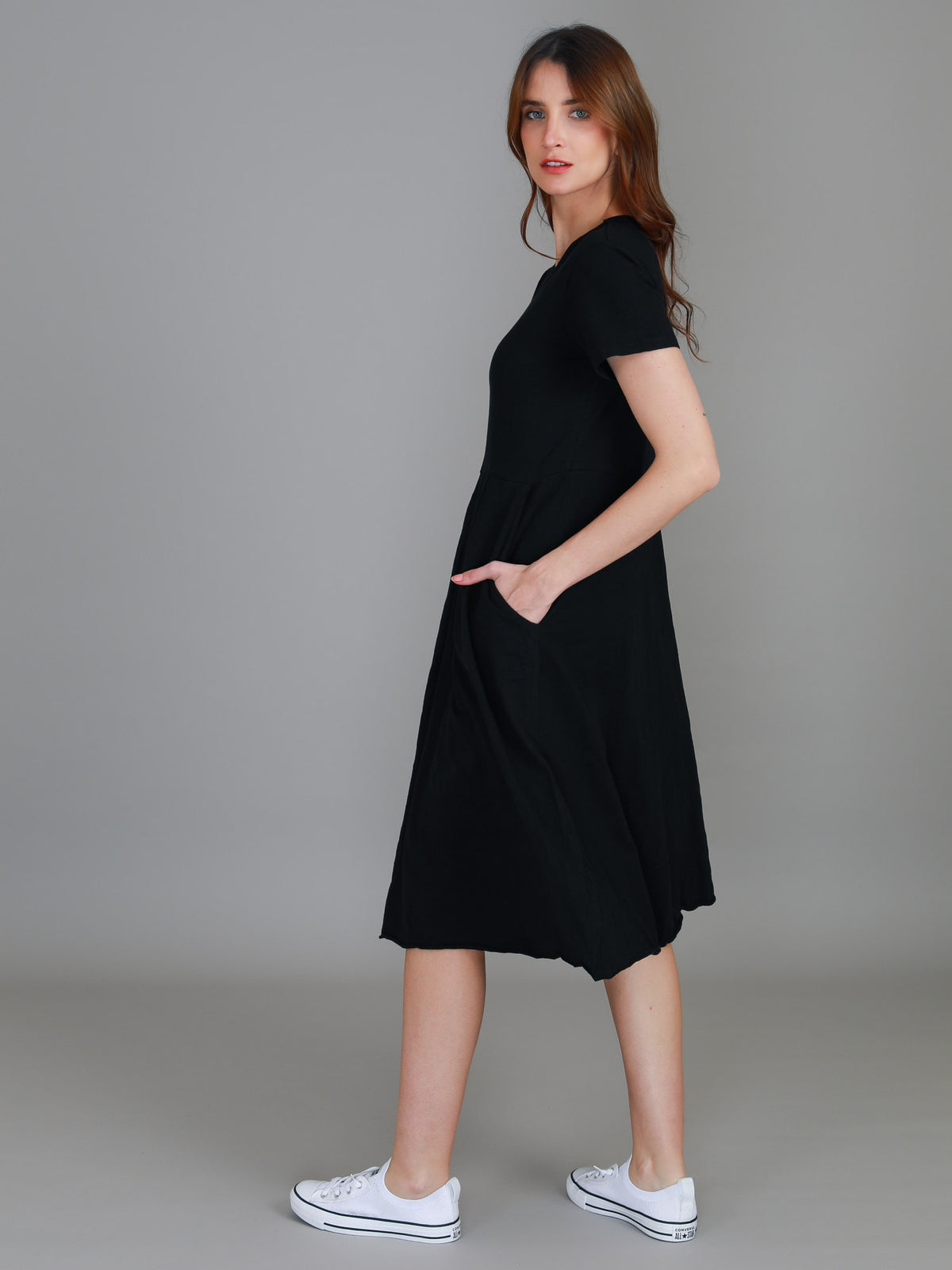 casual black dress women