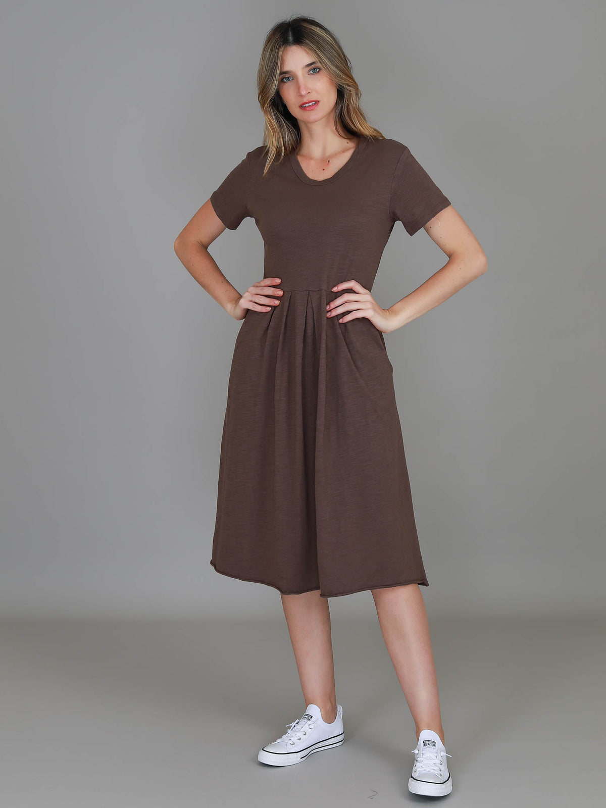 casual brown dress women
