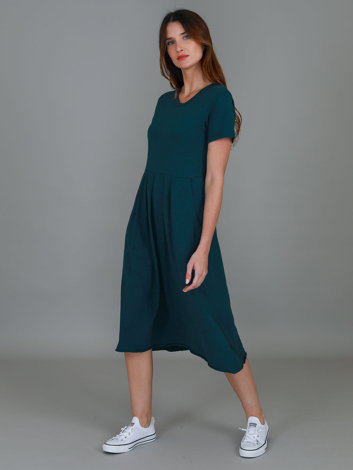 shirt dress women teal