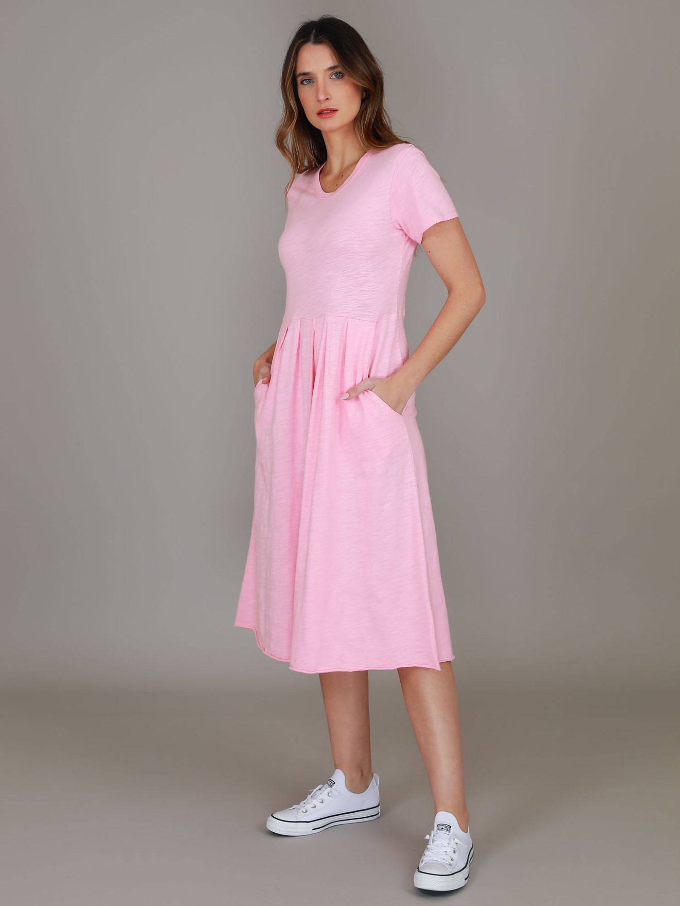 Nala | Women's Midi T Shirt Dress – Cotton Jersey