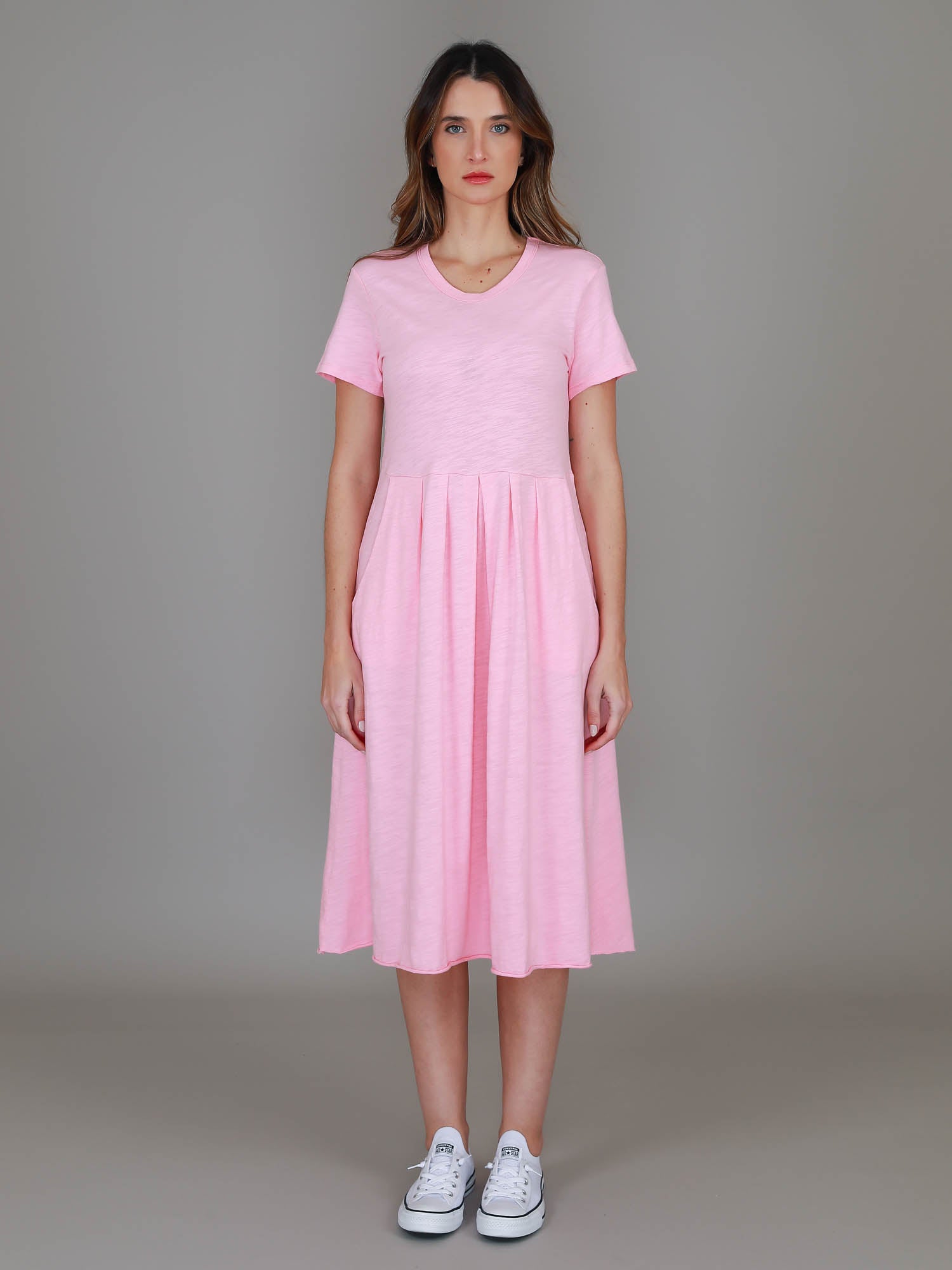 pink cotton dress #color_powder pink
