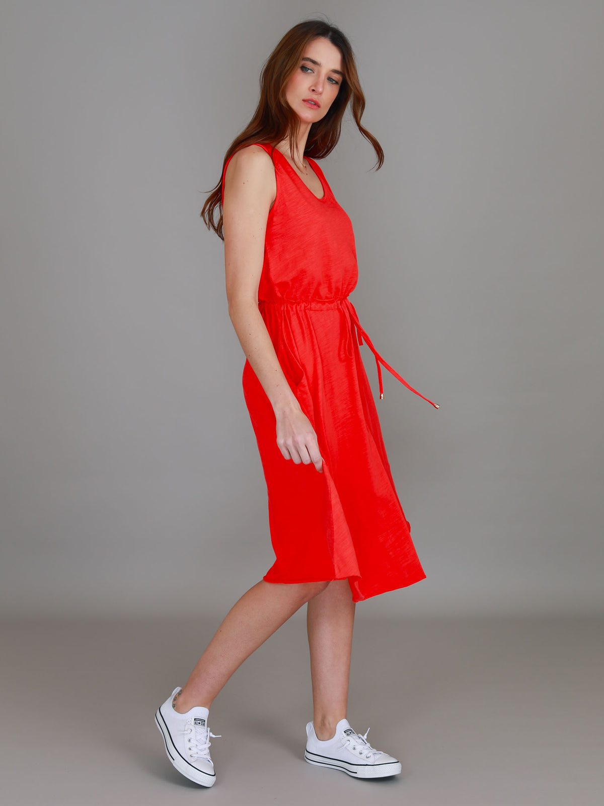 chilli drawstring waist dress