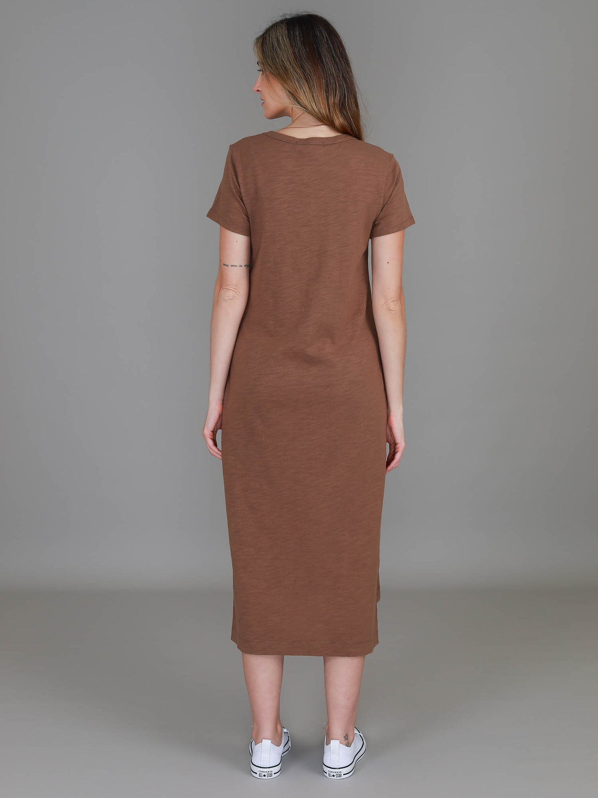 tan midi dress women