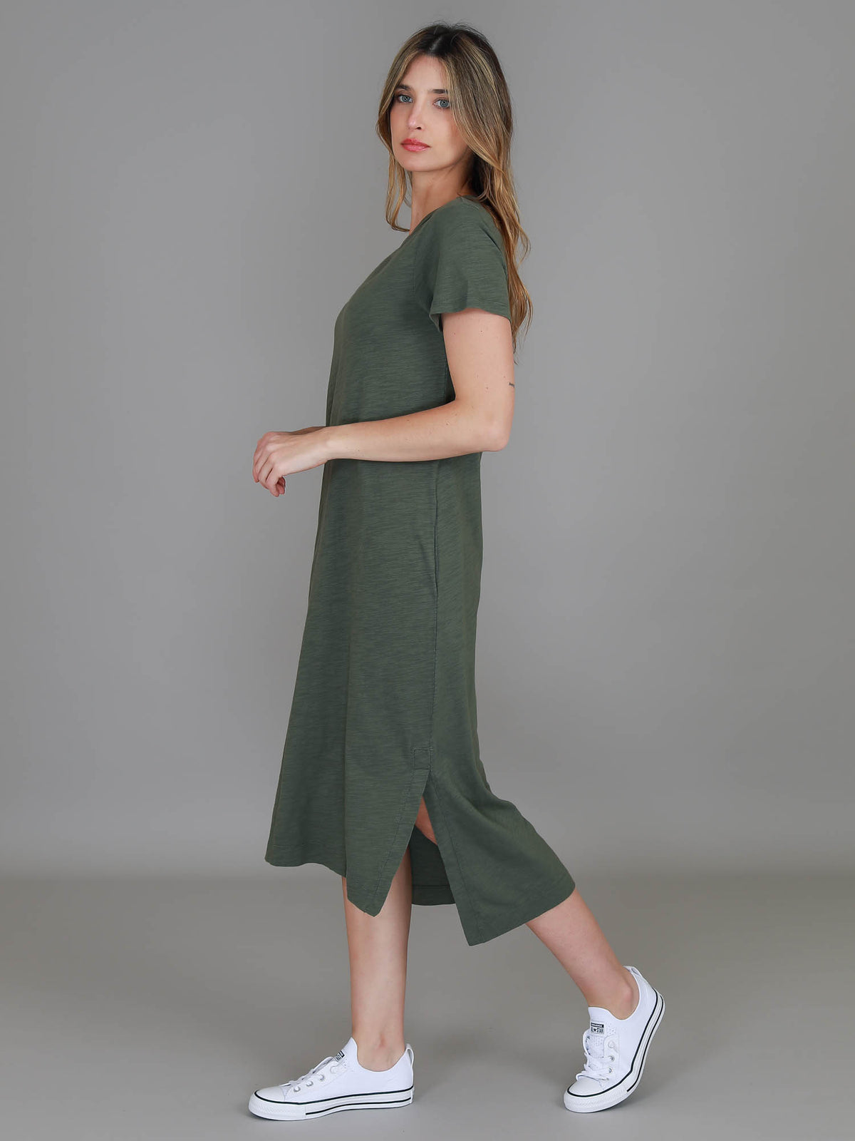 khaki dress pockets