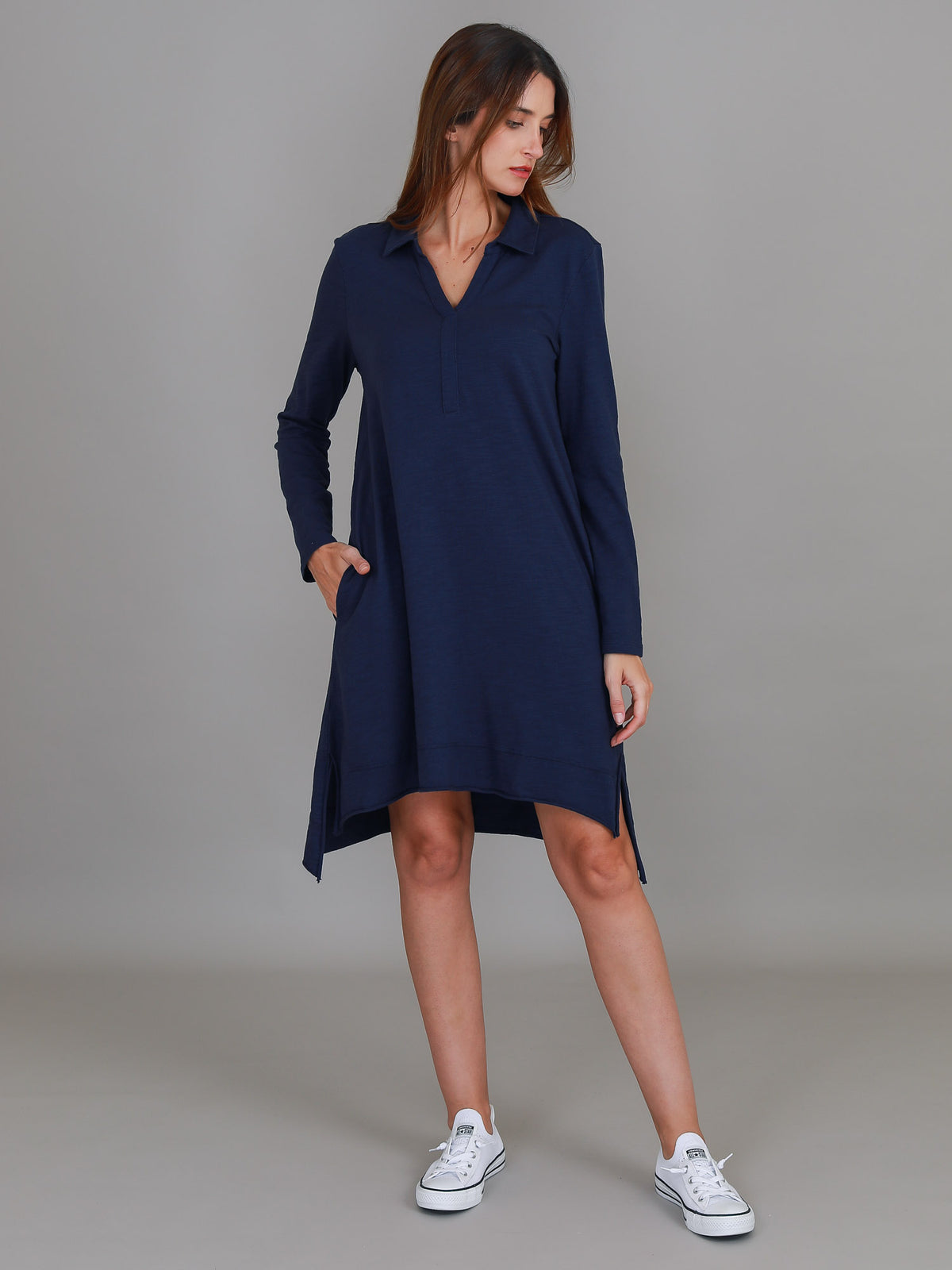 navy polo shirt dress