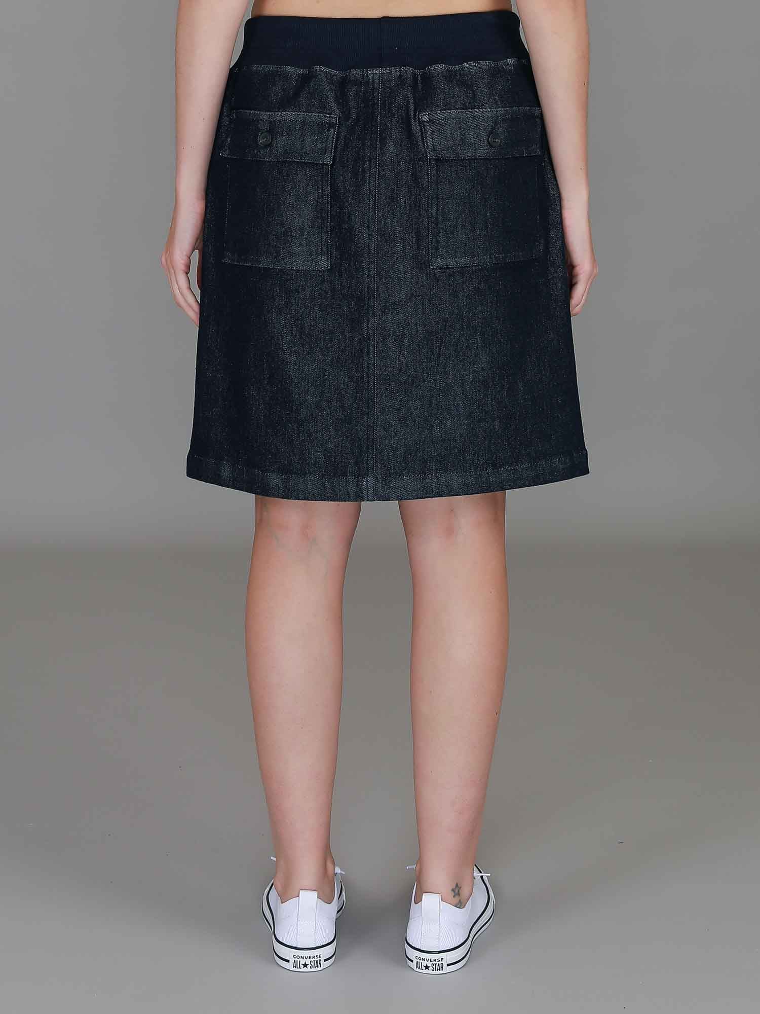 denim skirt au #color_dark denim