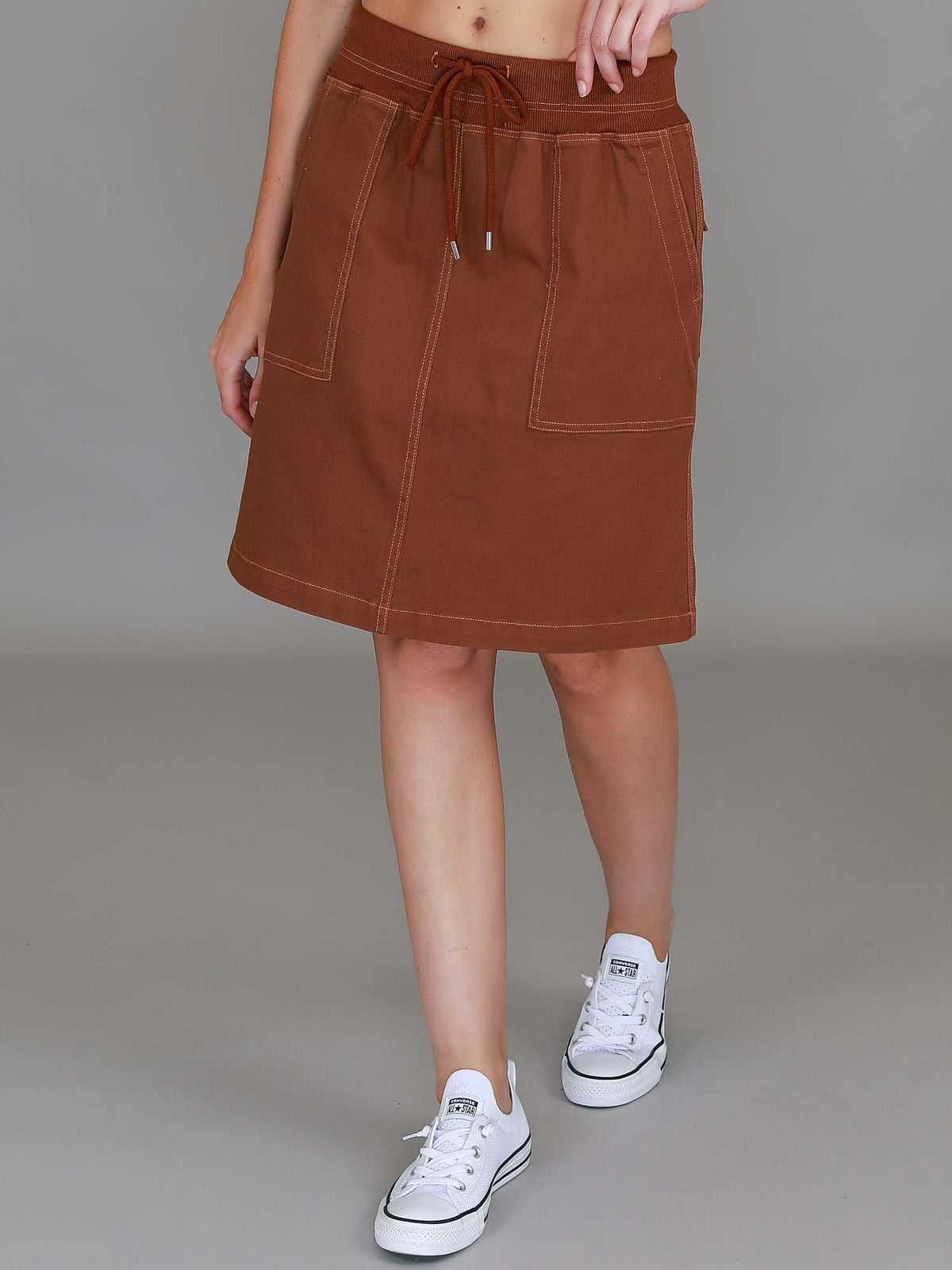 Pisces | Women's Drawstring Chino Skirt – Cotton Twill