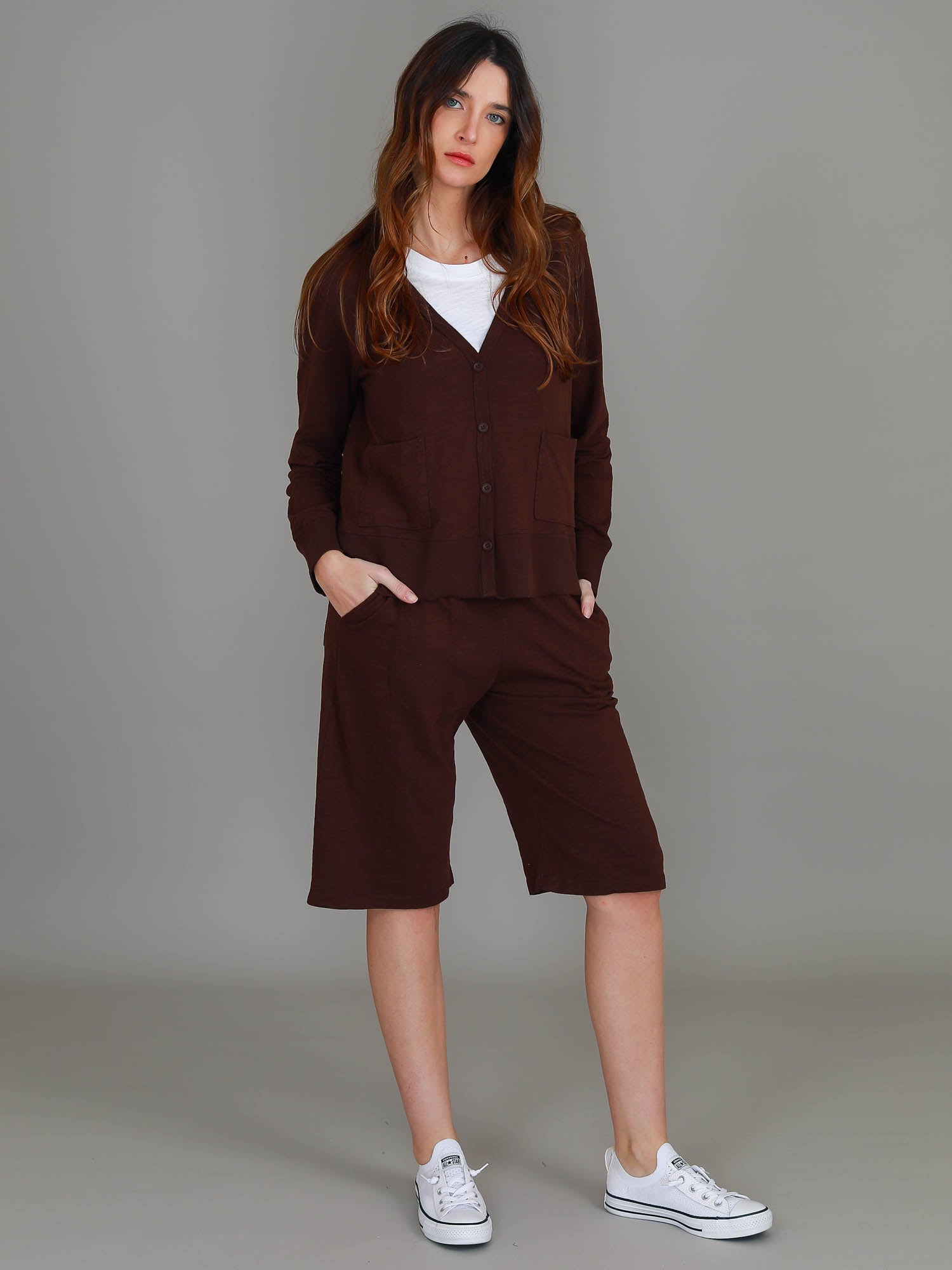 long brown cardigan #color_cocoa
