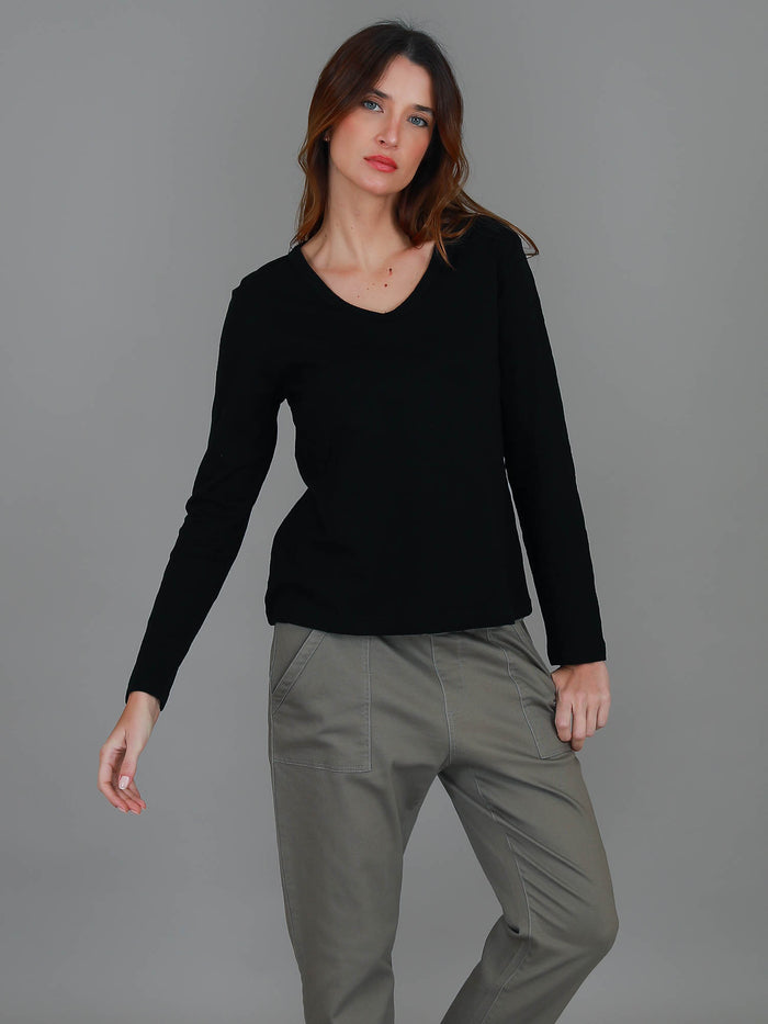 Toshi V Neck Long Sleeve T Shirt