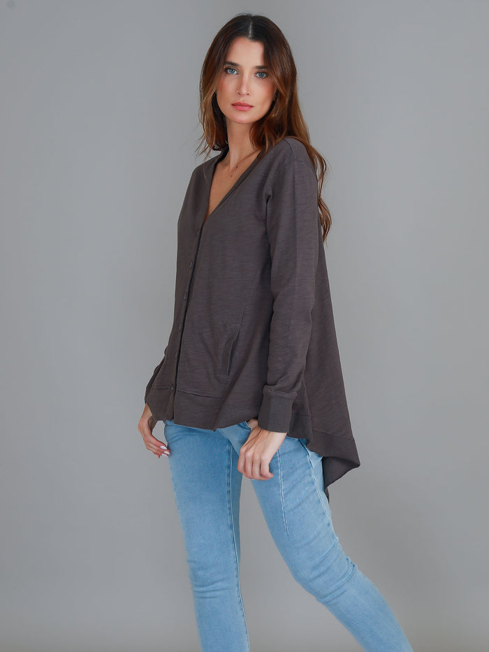 Weslie Long Sleeve Asymmetrical Cardigan