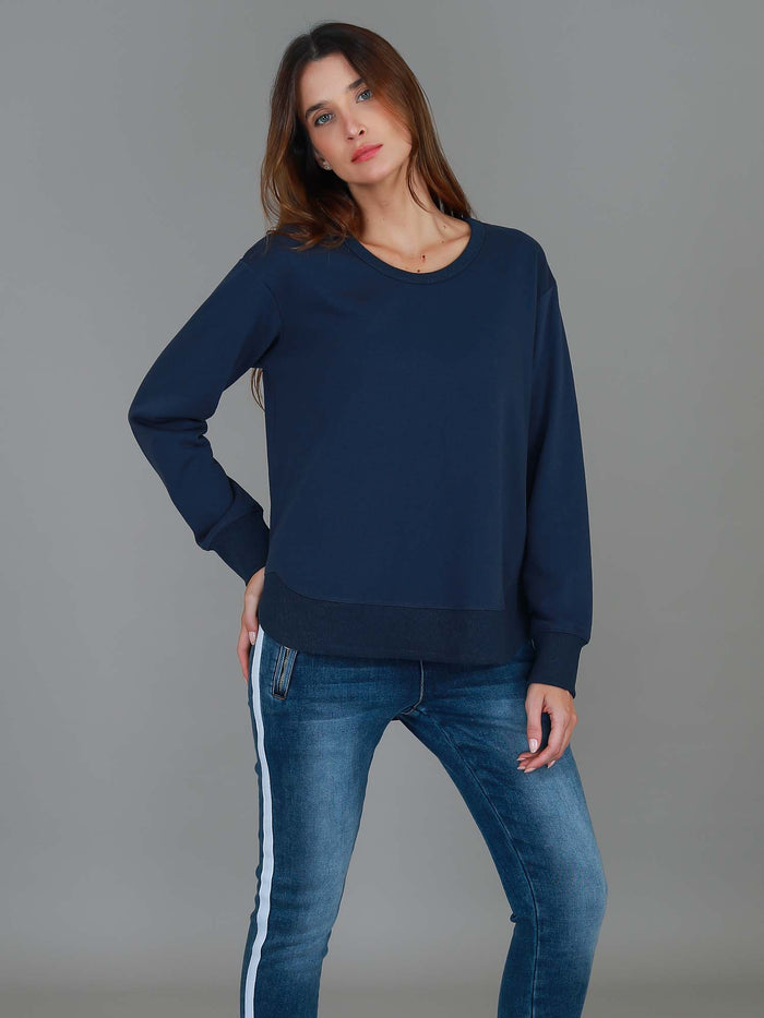 Charlette Curve Hem Sweatshirt