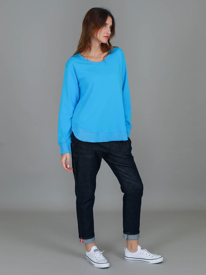 Charlette Curve Hem Sweatshirt