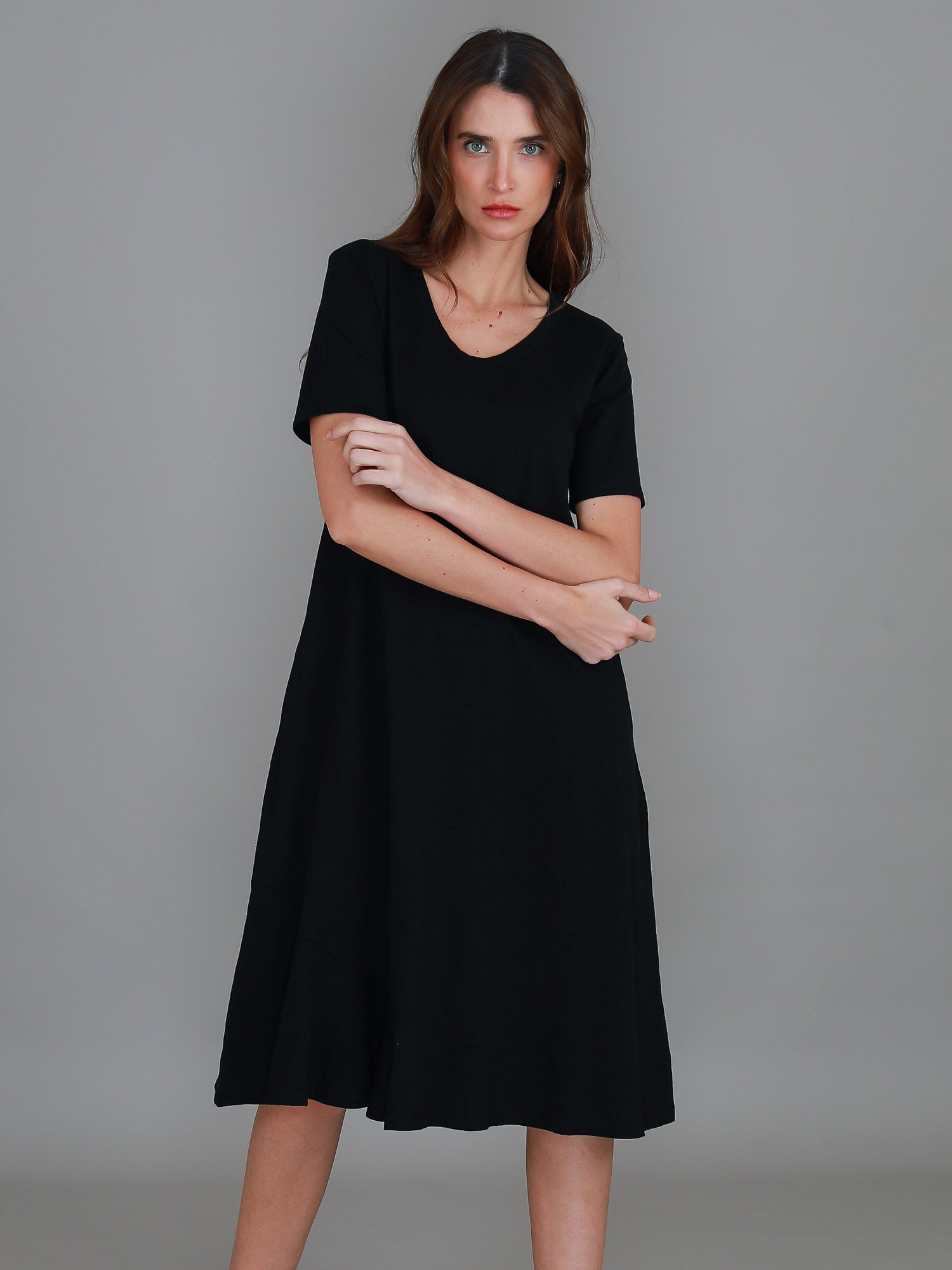 ladies midi dress #color_black