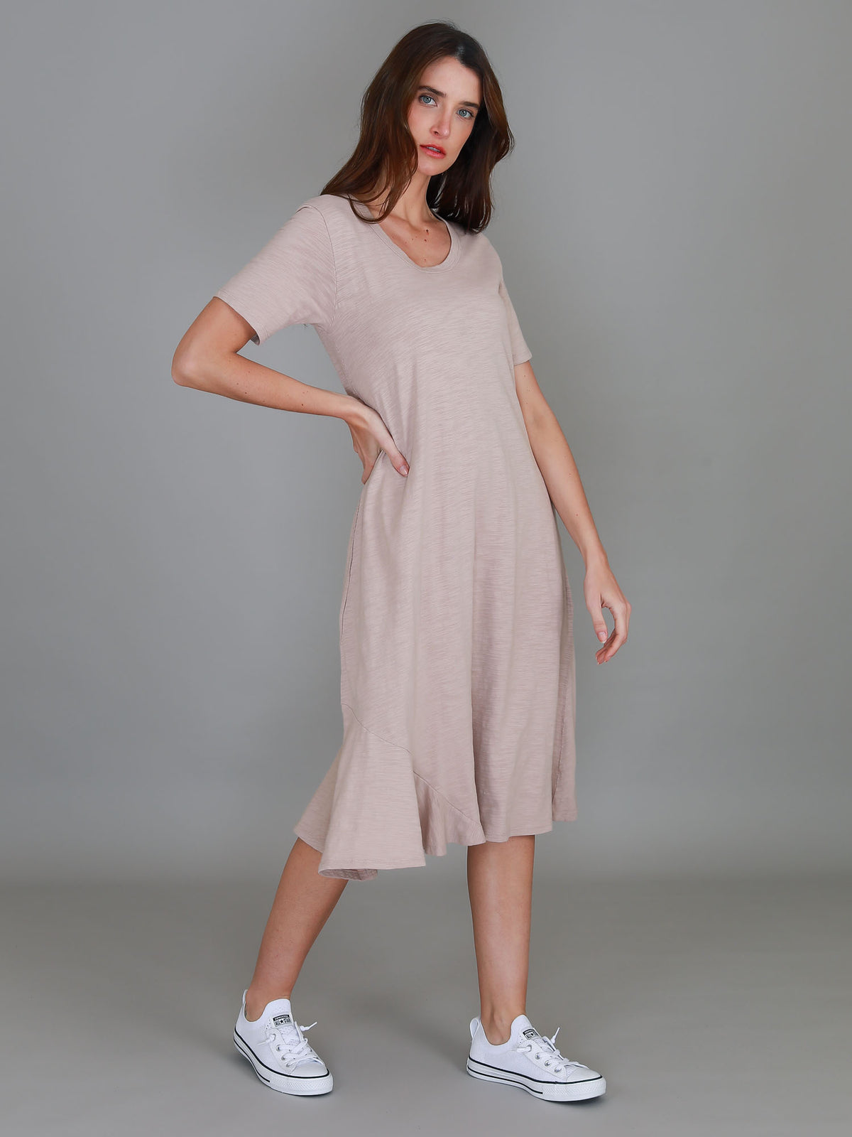 Burwood | Women's Short Sleeve Midi Dress – Cotton Jersey