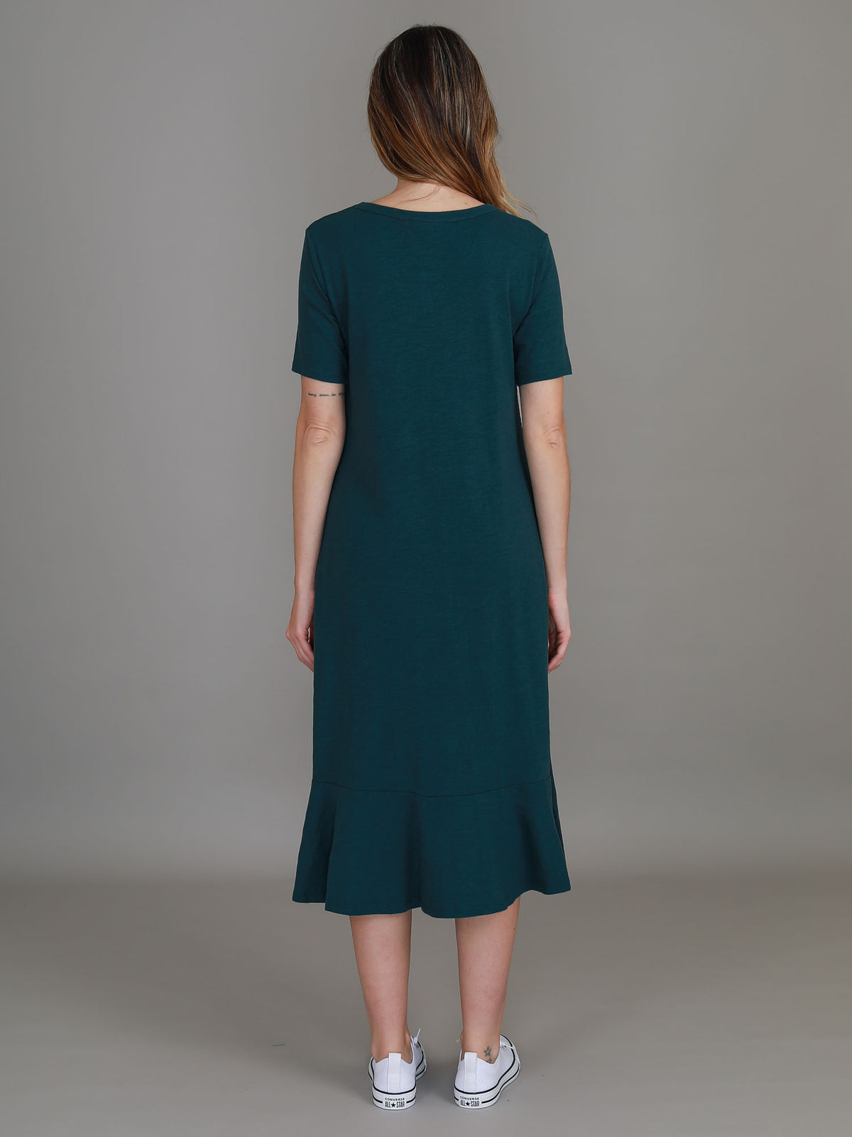 olive green shift dress