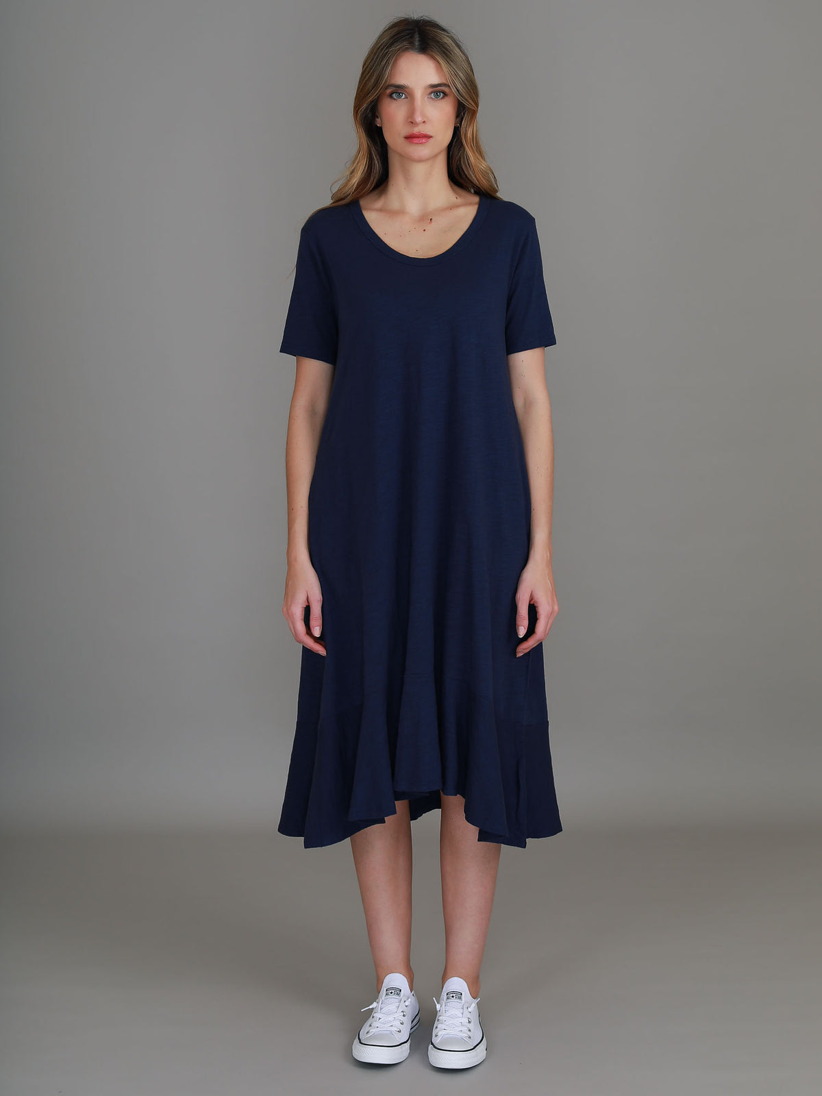 navy pocket dress