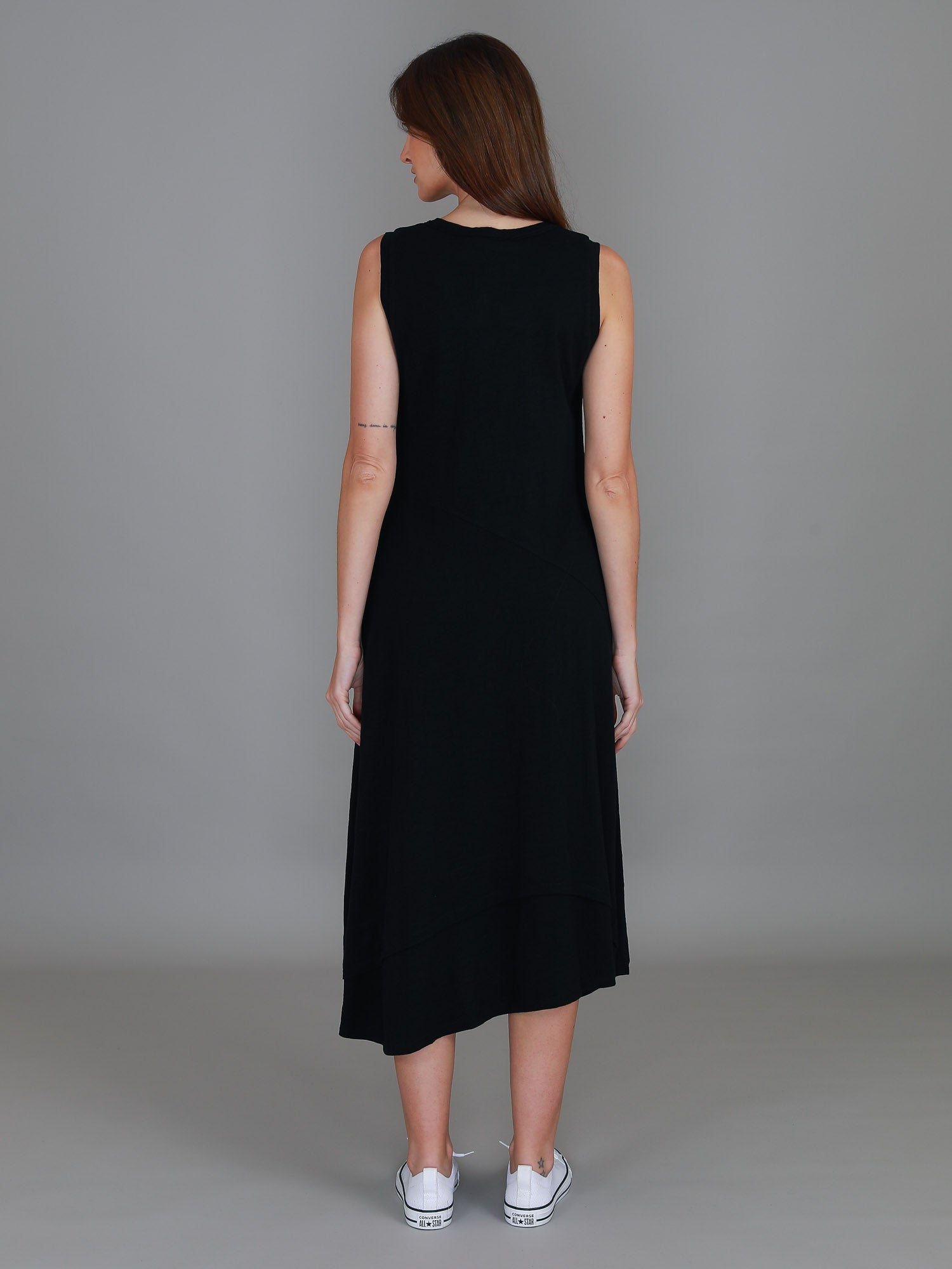 loose maxi dress #color_black