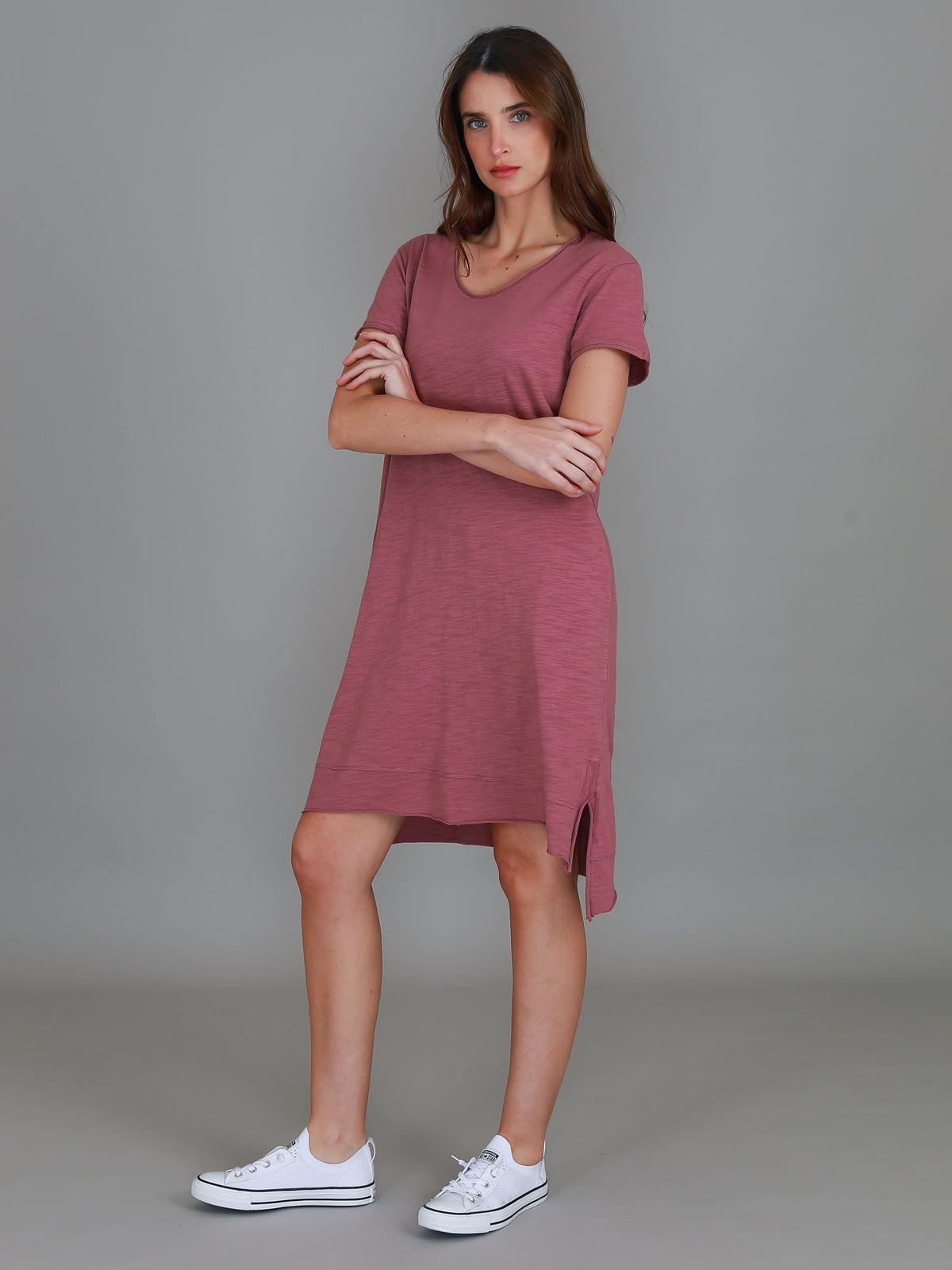 plummy knee length dress