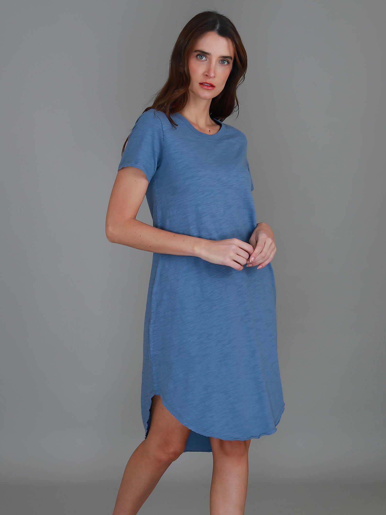 cotton summer dresses knee length #color_pigeon