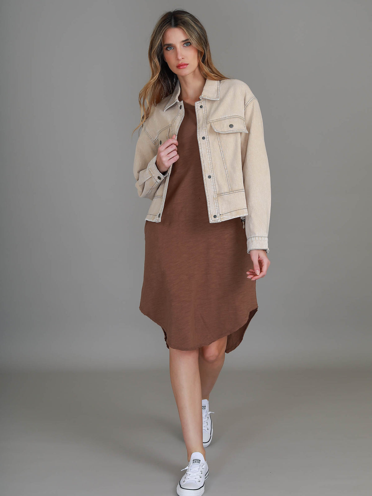 caramel brown dress