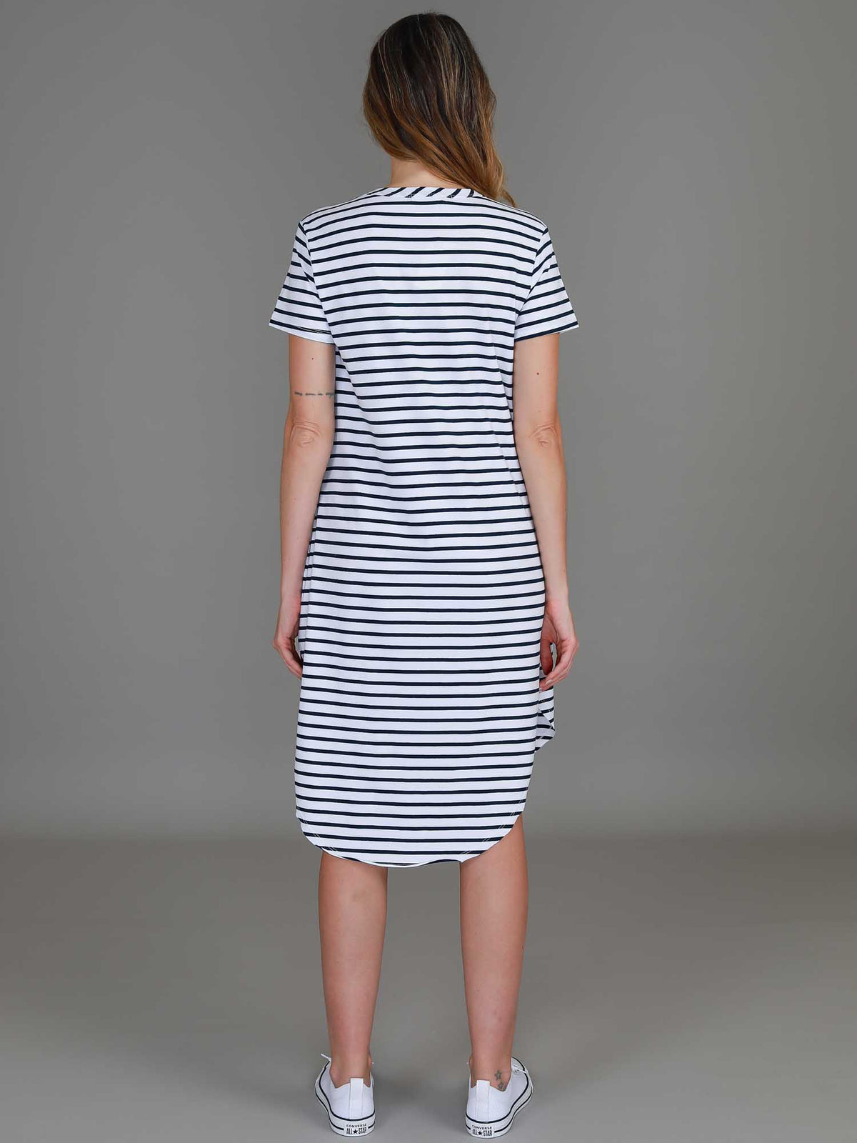 striped mini dress