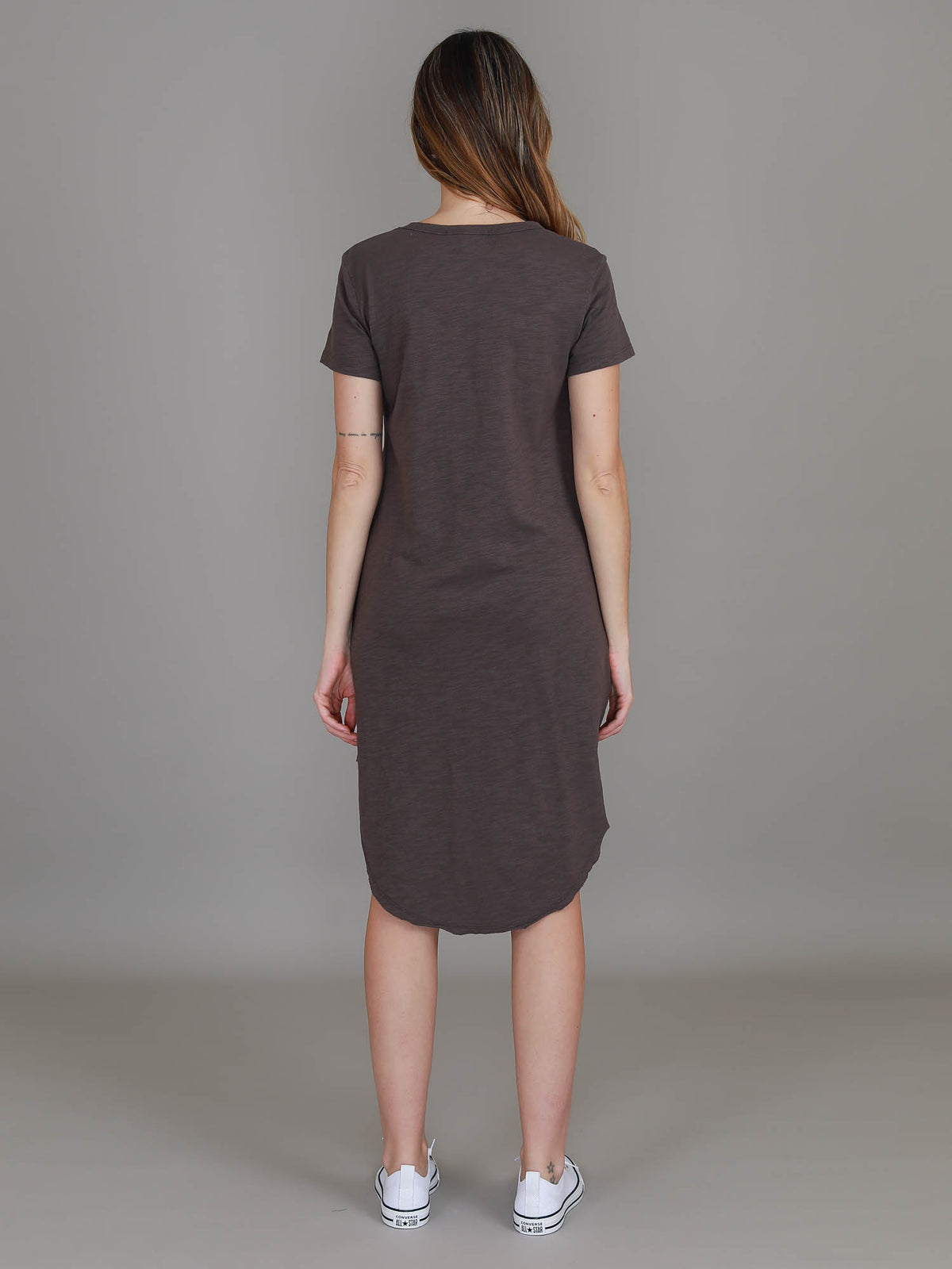 brown jersey dress