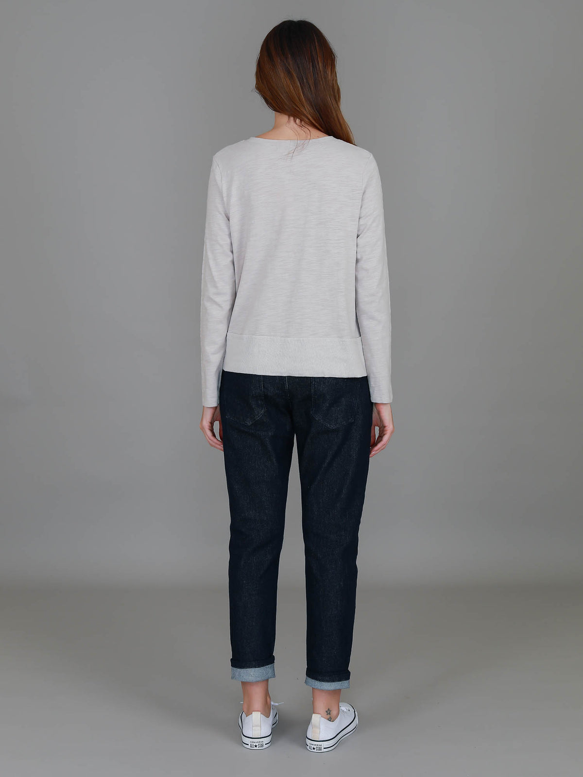beige long sleeve tee