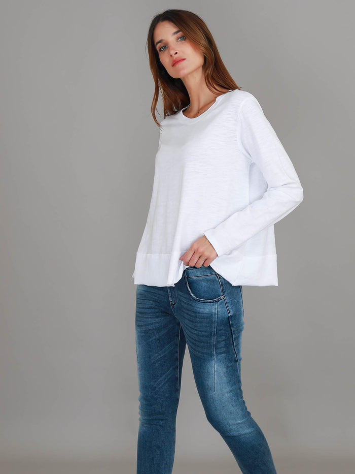 Sonya Cropped Long Sleeve T Shirt