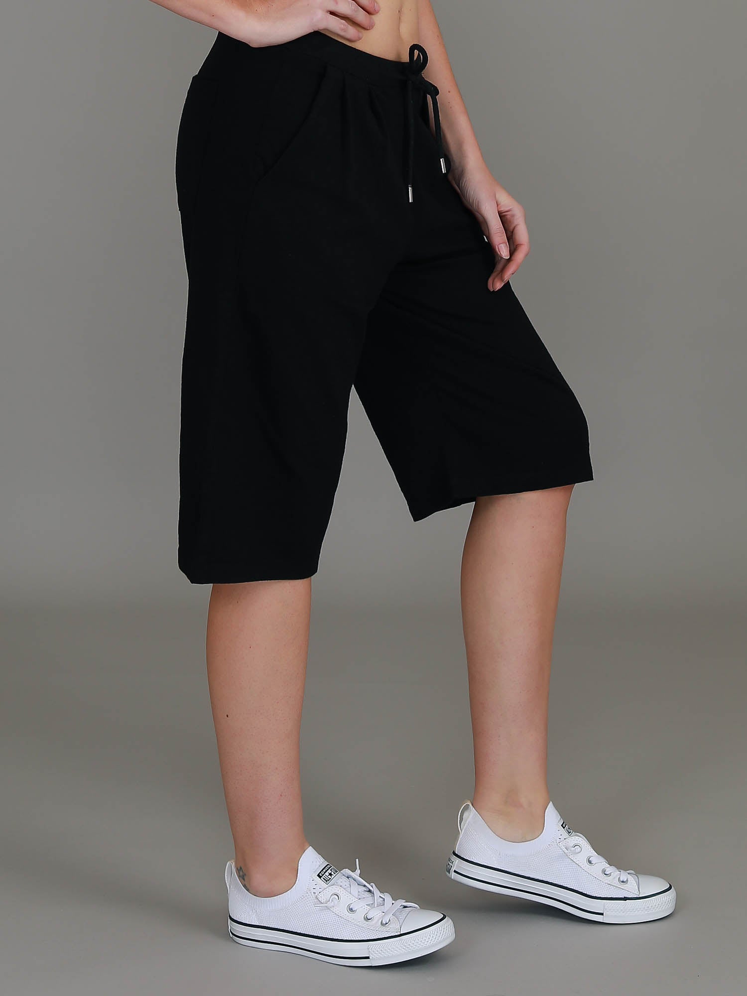 womens black shorts #color_black
