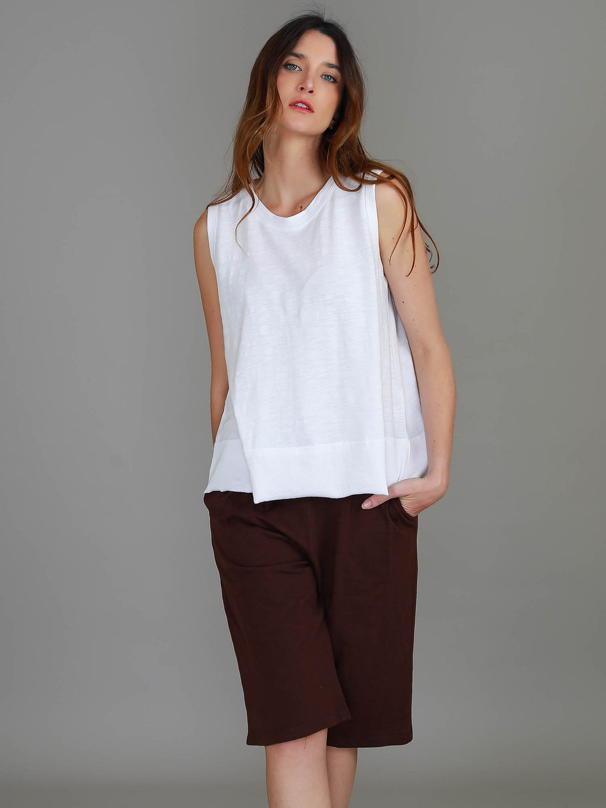 Johanne | Women's Long Jersey Shorts – Cotton Slub Jersey