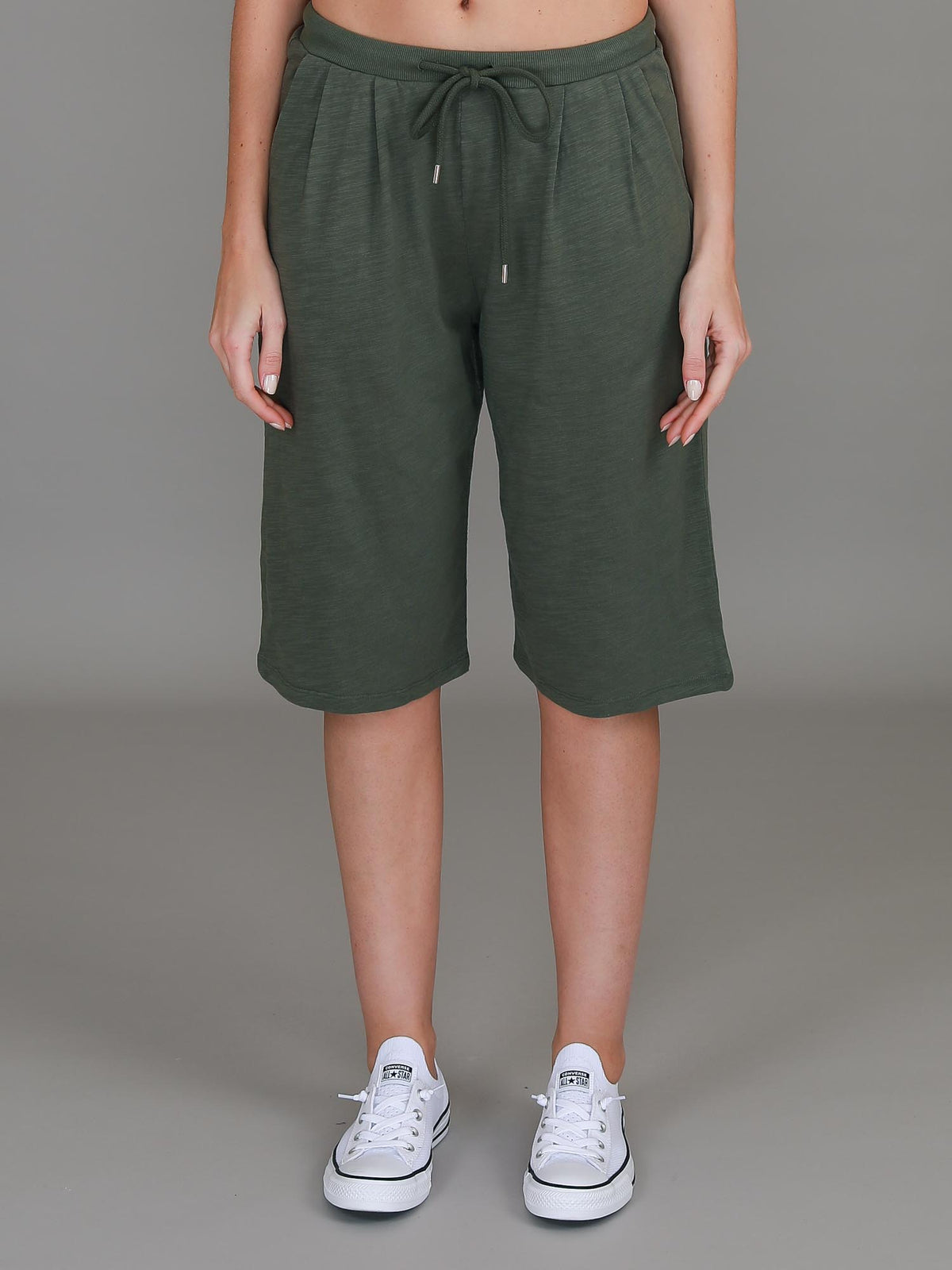 olive green shorts