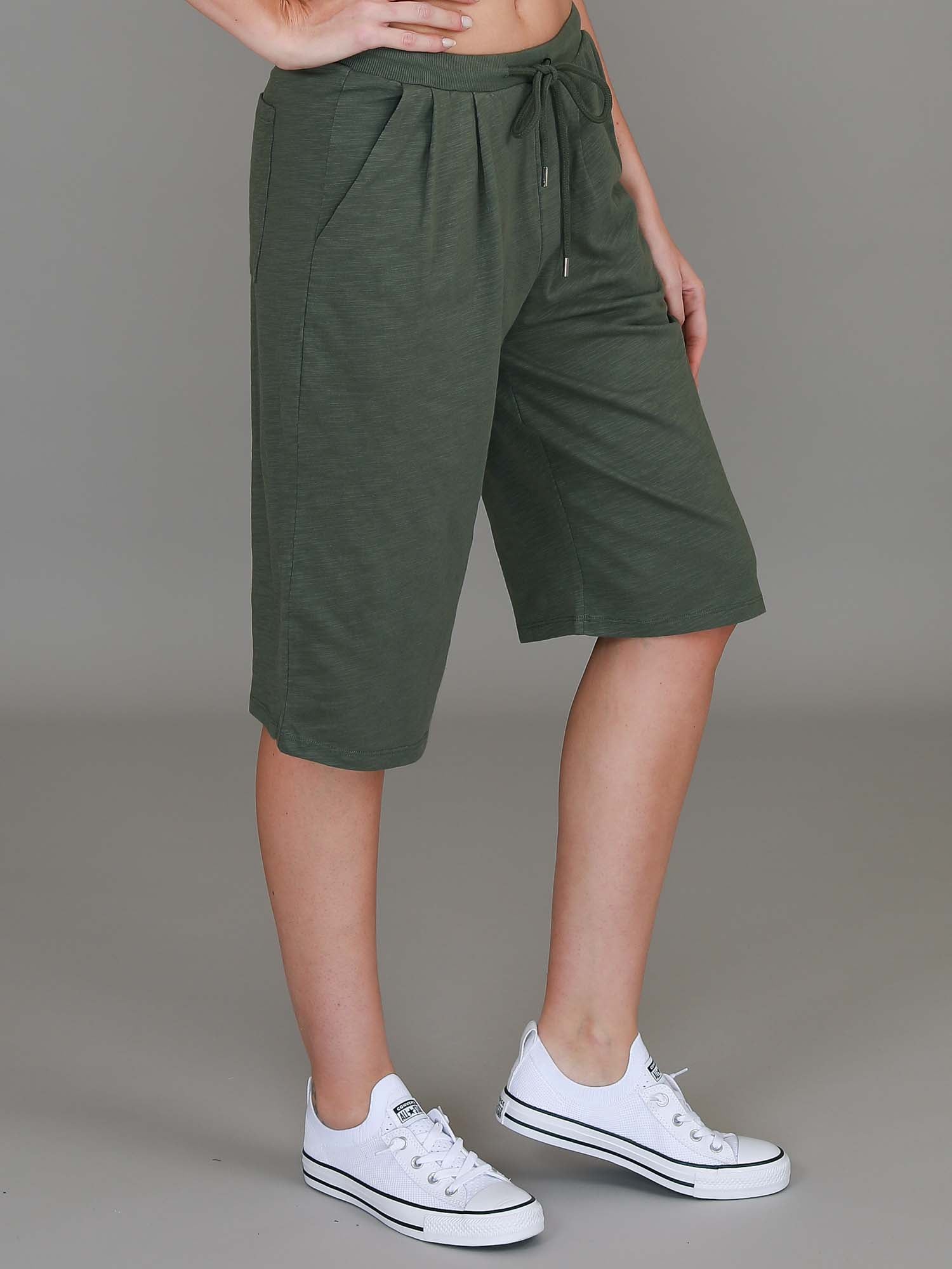 shorts green #color_khaki