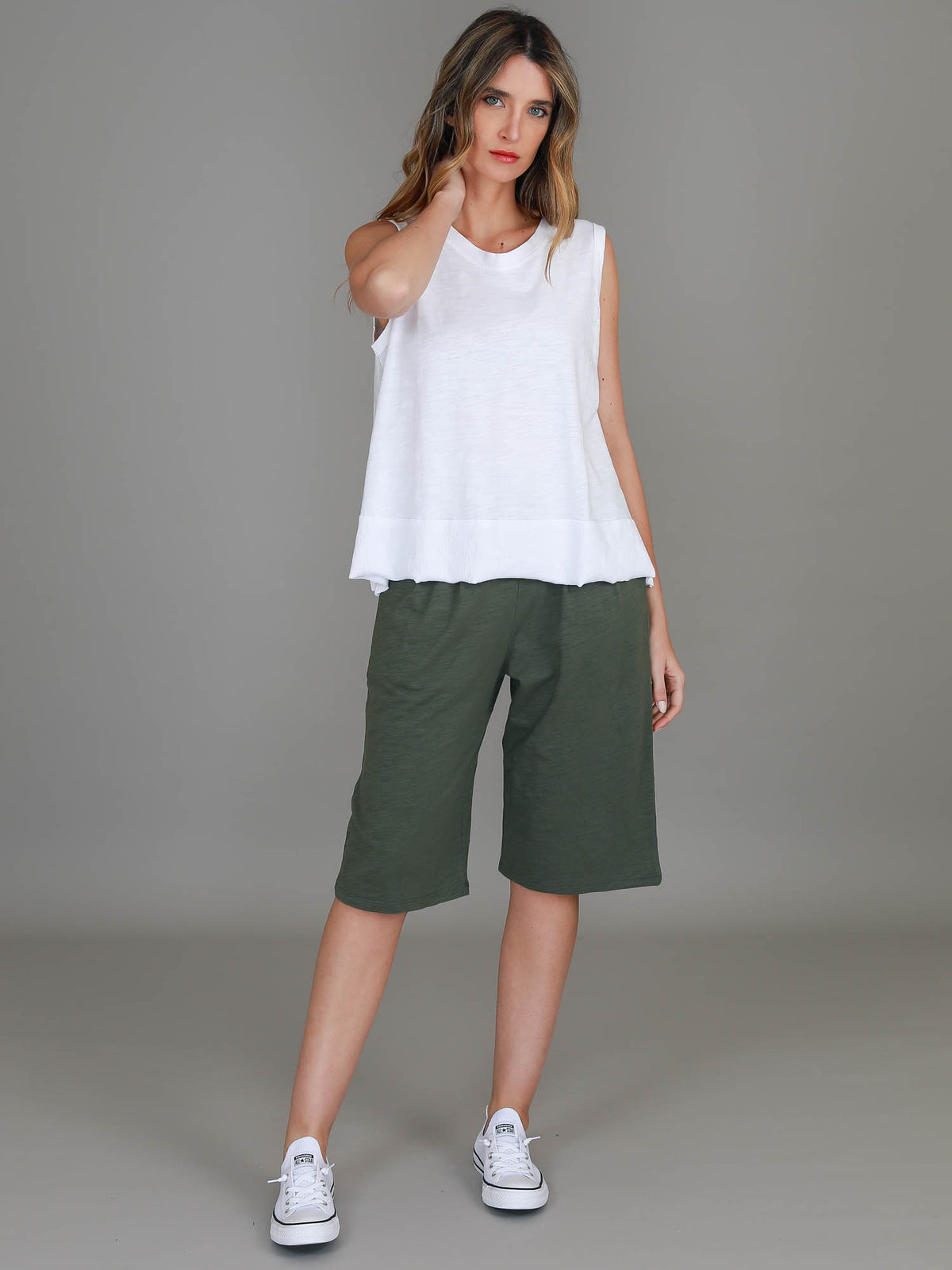 army green shorts womens