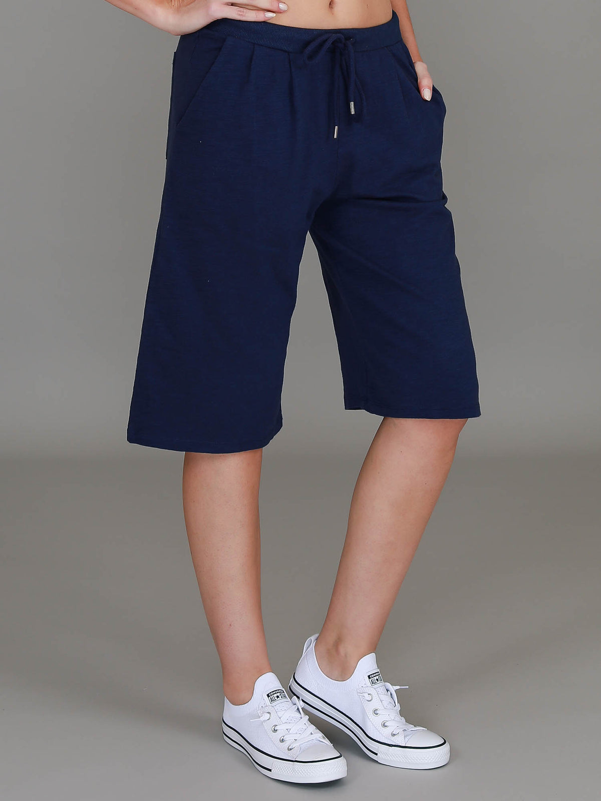 Johanne | Women's Long Jersey Shorts – Cotton Slub Jersey
