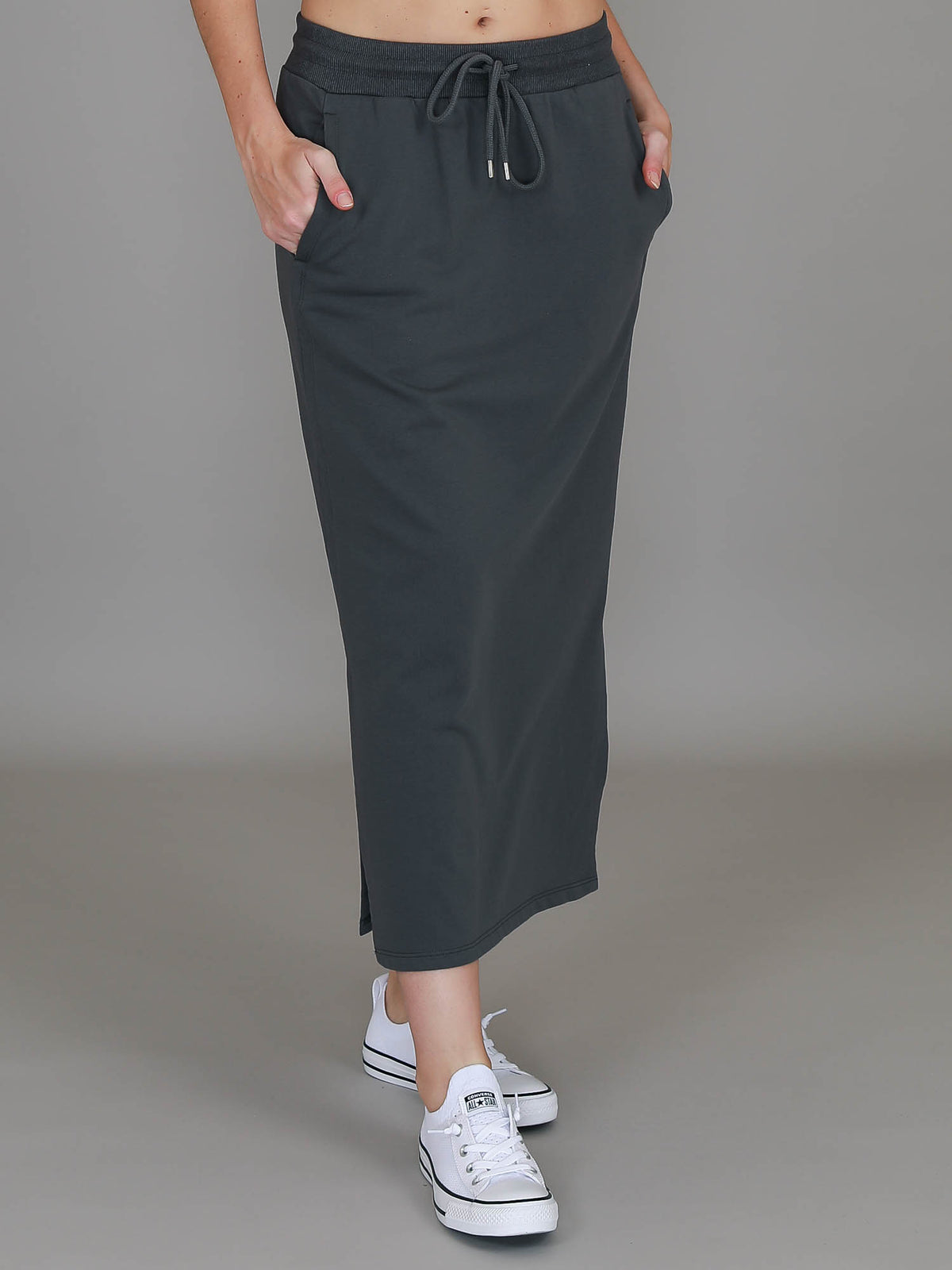 Roberta | Women's Midi Skirt – Cotton French Terry