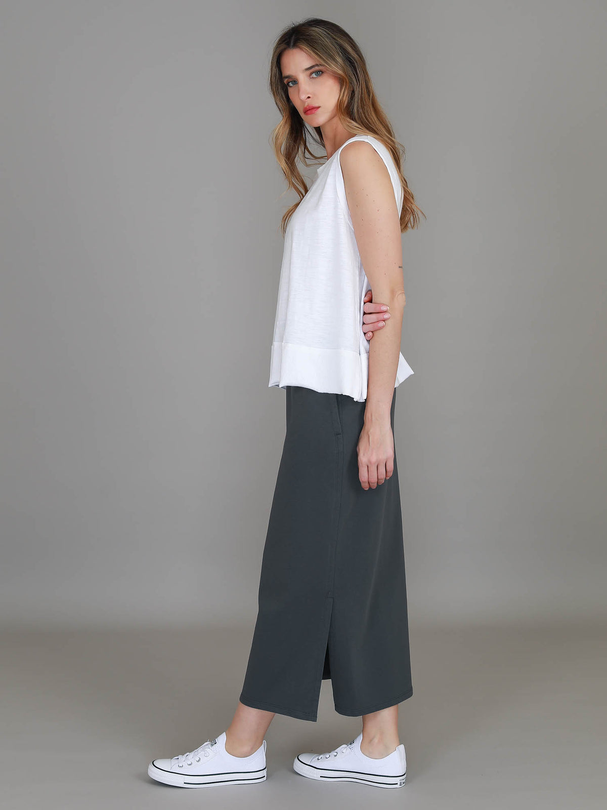 womens charcoal skirt