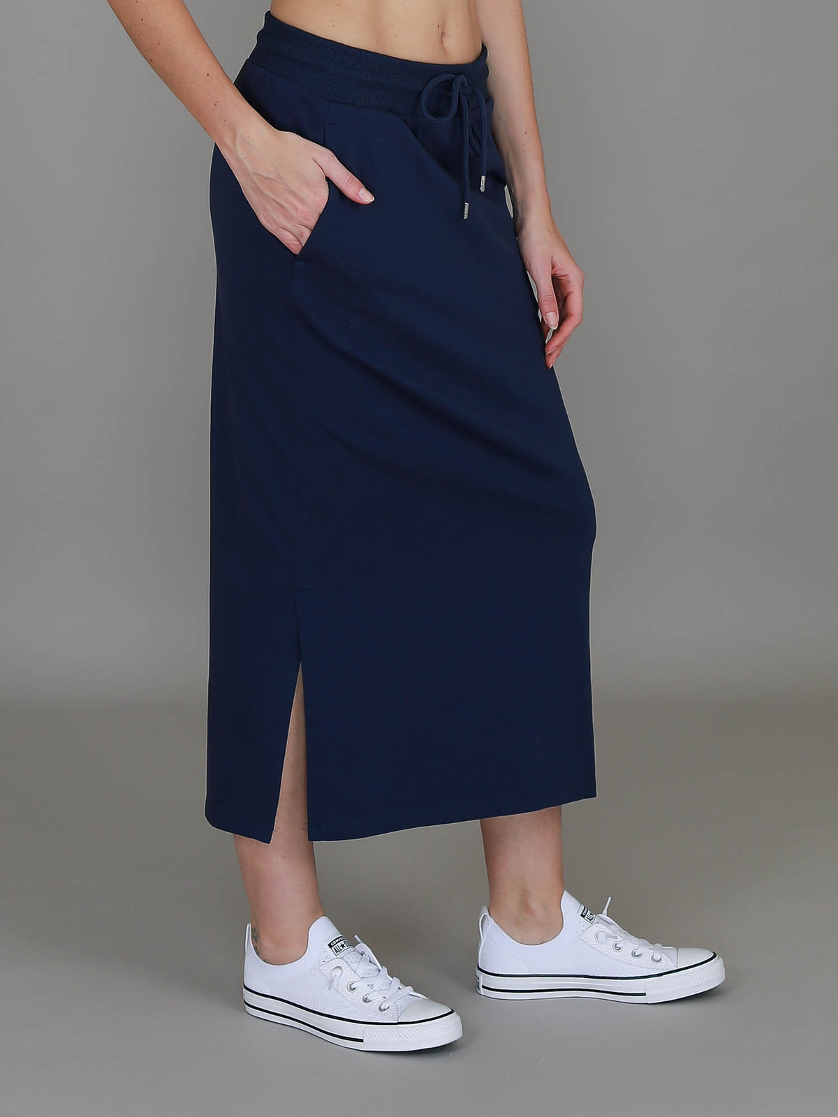 ink midi skirt women