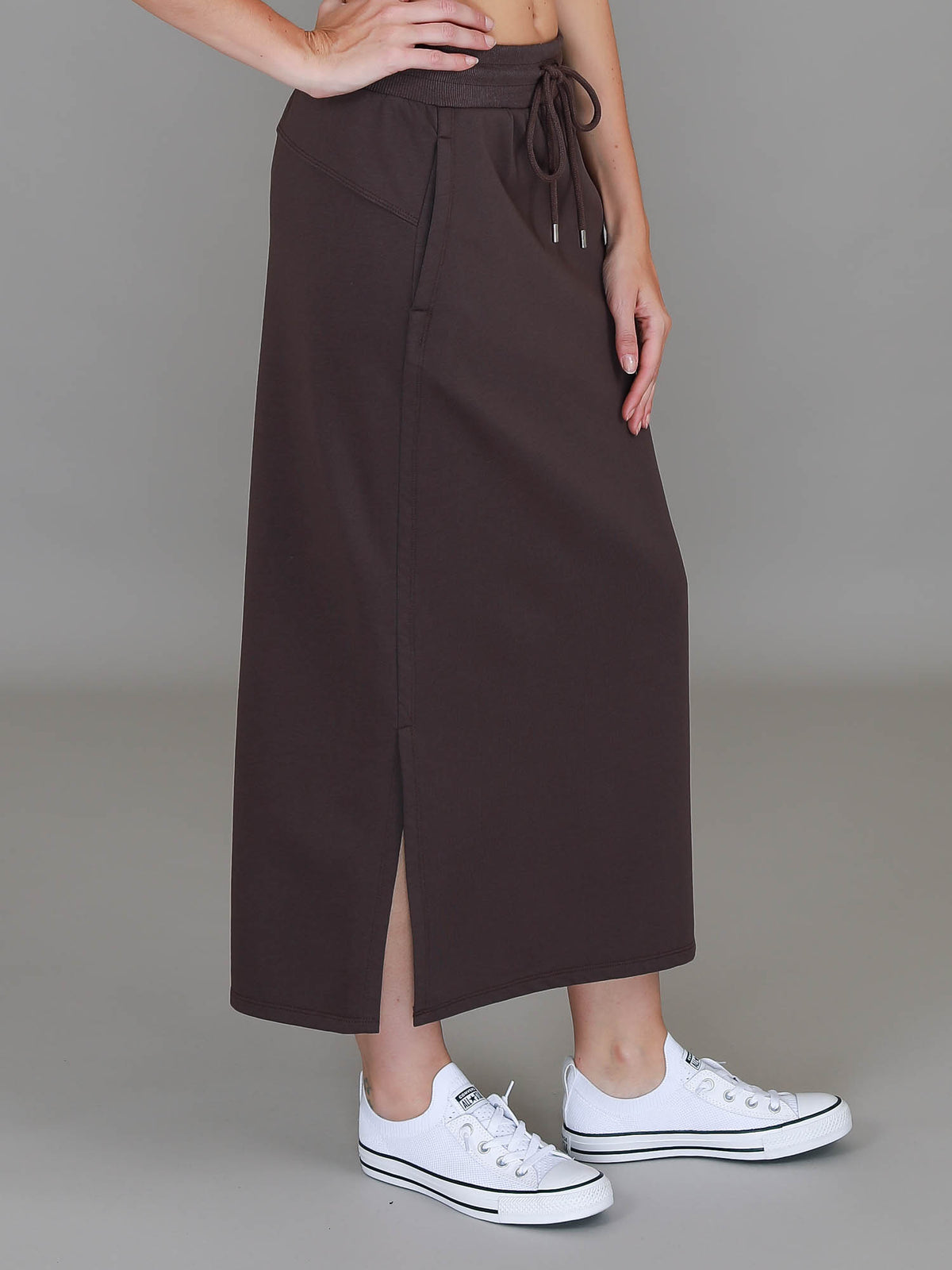 Roberta | Women's Midi Skirt – Cotton French Terry