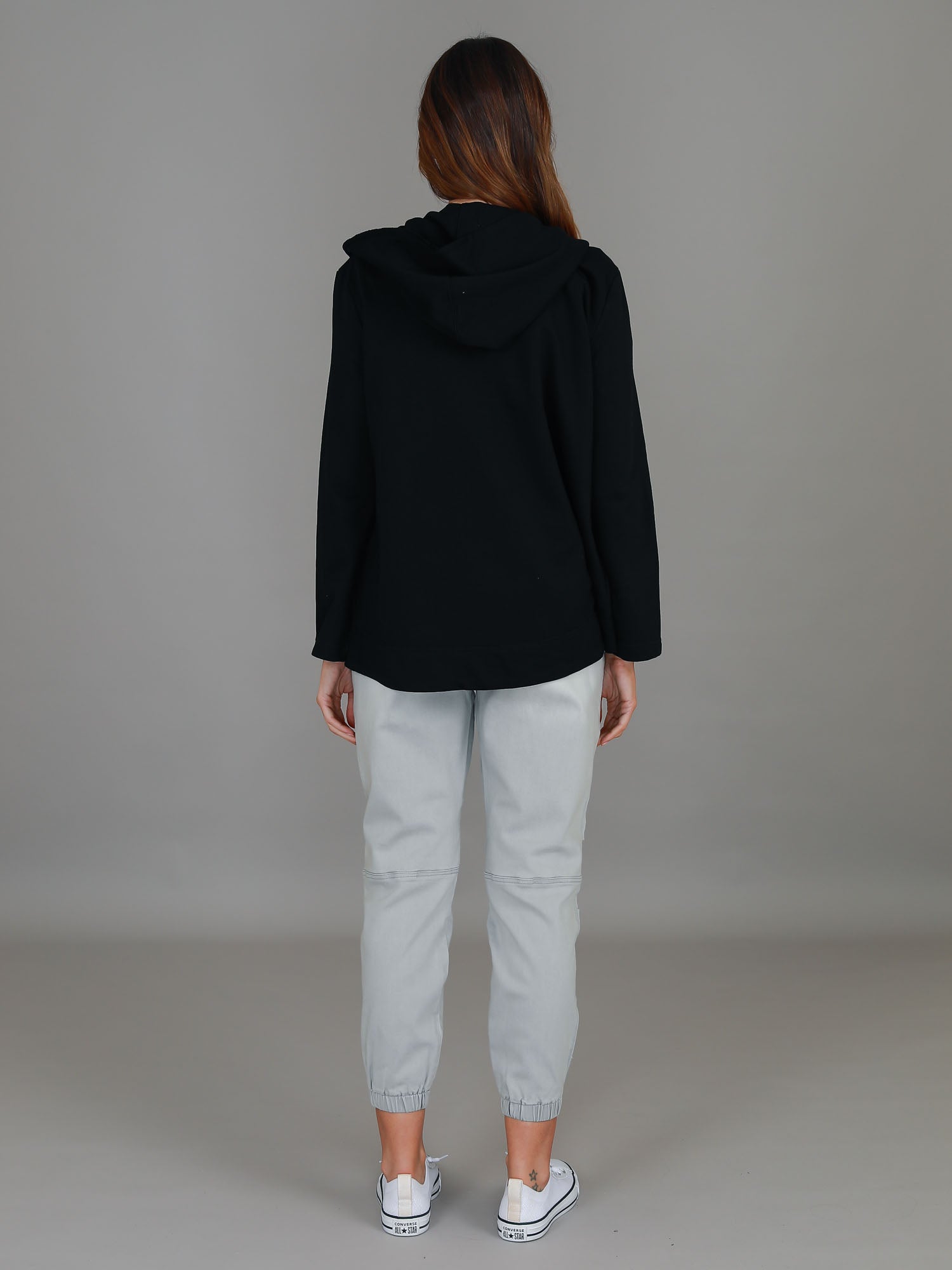 womens hooded jumper #color_black